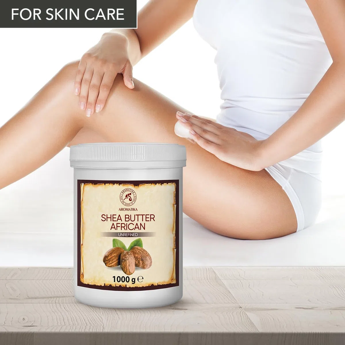 Shea Butter 1000g - Kaltgepresst & Unraffiniert - African Sheabutter - Rein & Natürlich Karité Body Butter - Körperbutter - Intensive Pflege für Gesicht - Körper - Haare - Körperpflege