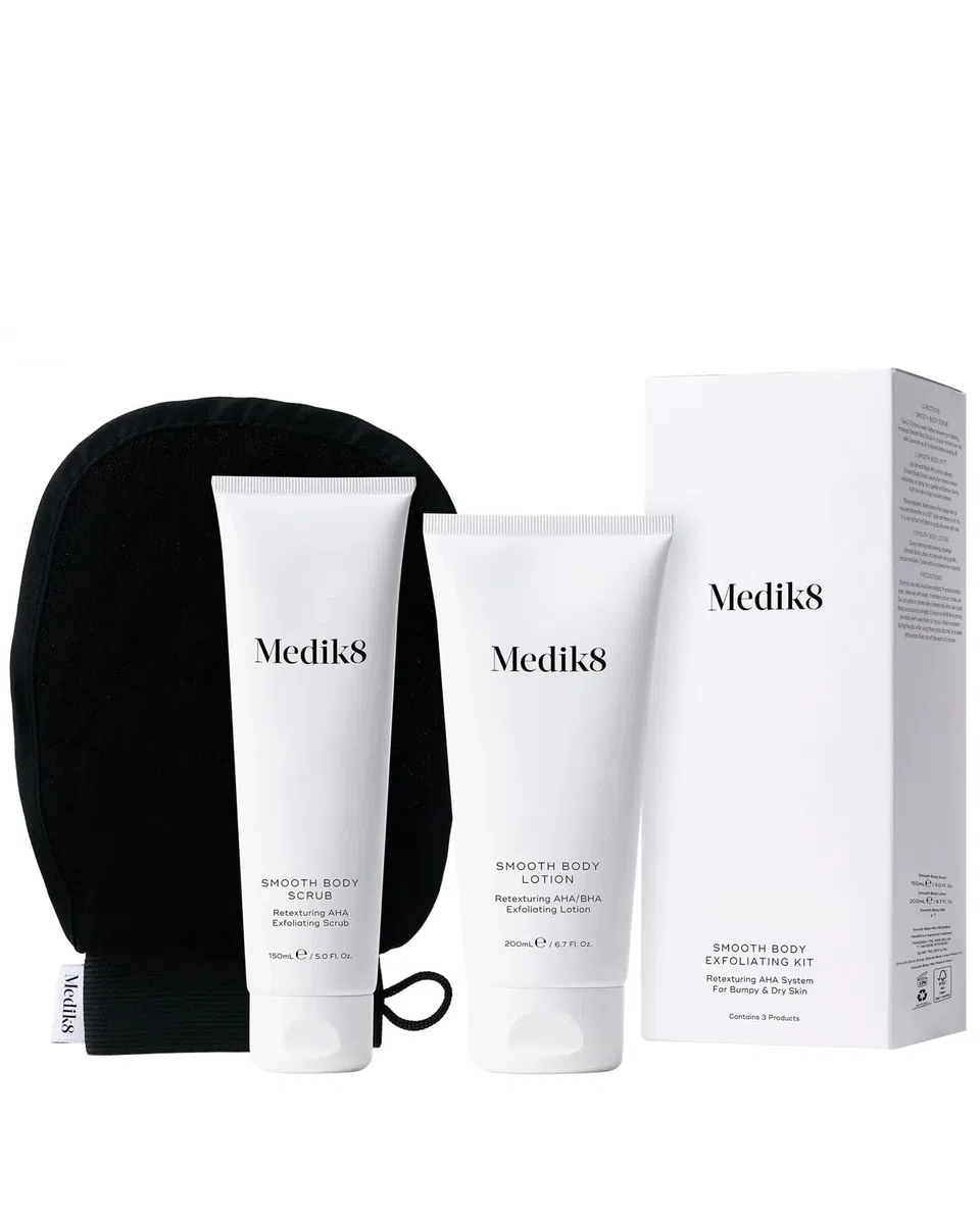 MEDIK8 Smooth Body Exfoliating Kit (Smooth Body Scrub 150 ml + Smooth Body Lotion 200 ml)