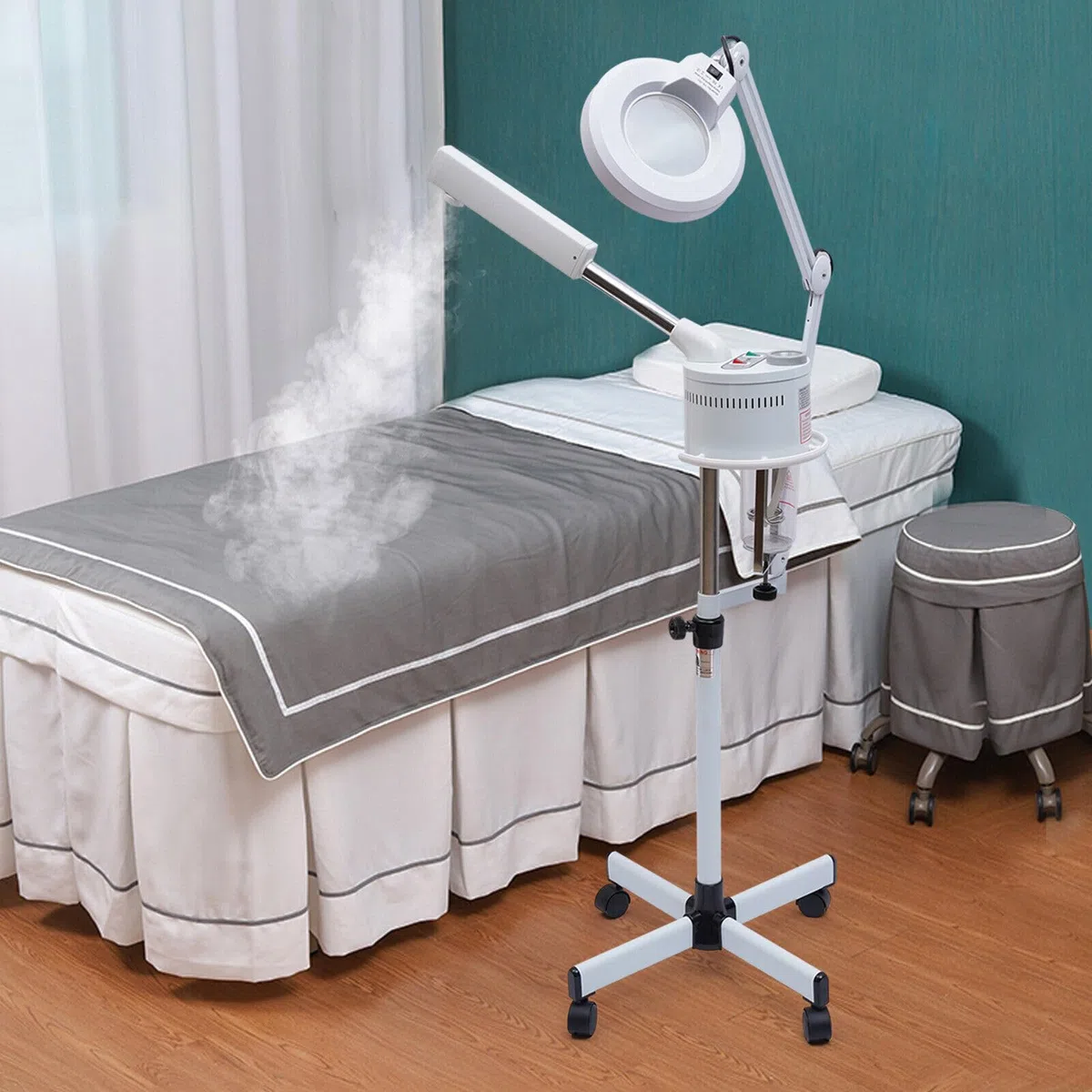 Ozon Bedampfer 2 in 1 Kombigerät Bedampfer ​Lupenleuchte Lampe 5-fache Vapozon Ozon Streamer