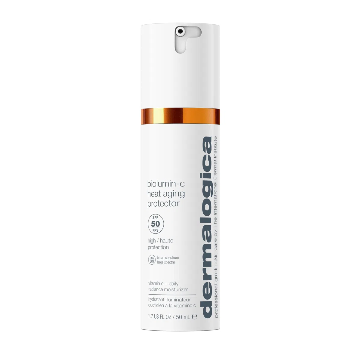 Dermalogica Biolumin-C Heat Aging Protector SPF 50, Daily Face Moisturizer with Sunscreen - Defend Signs of Skin Aging