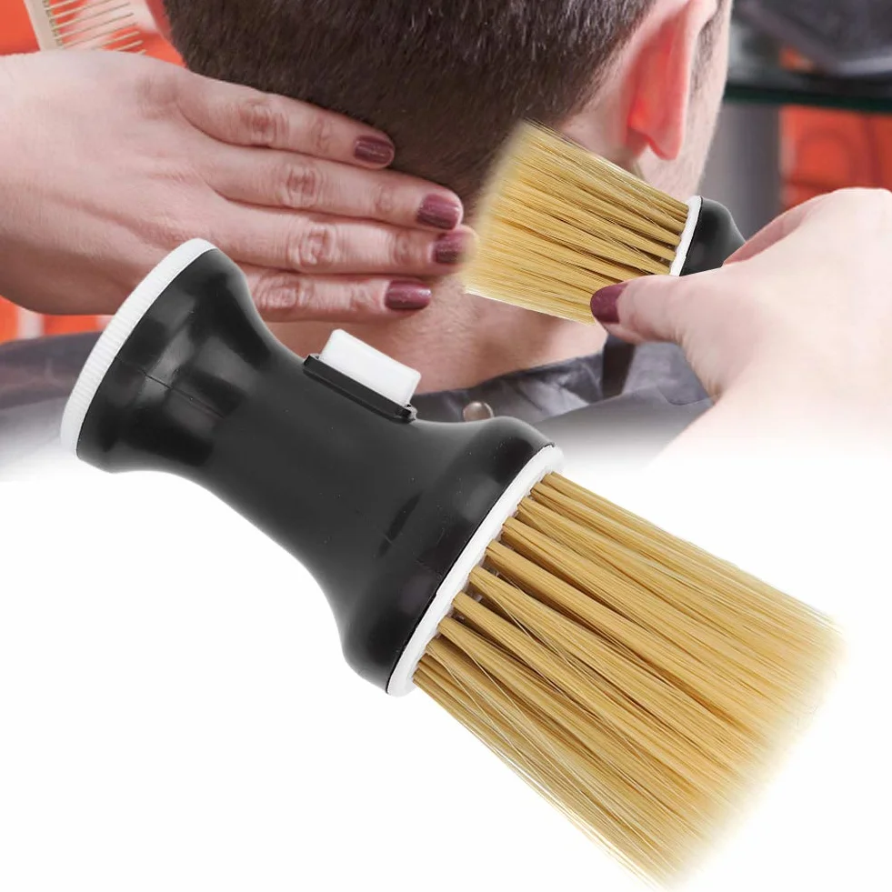 Friseur Nackenpinsel, Friseurpinsel Nackenwedel, Salon Haarschneide Friseur Zubehör Barbier Haarpinsel, Frisör Nackenpinsel(black)