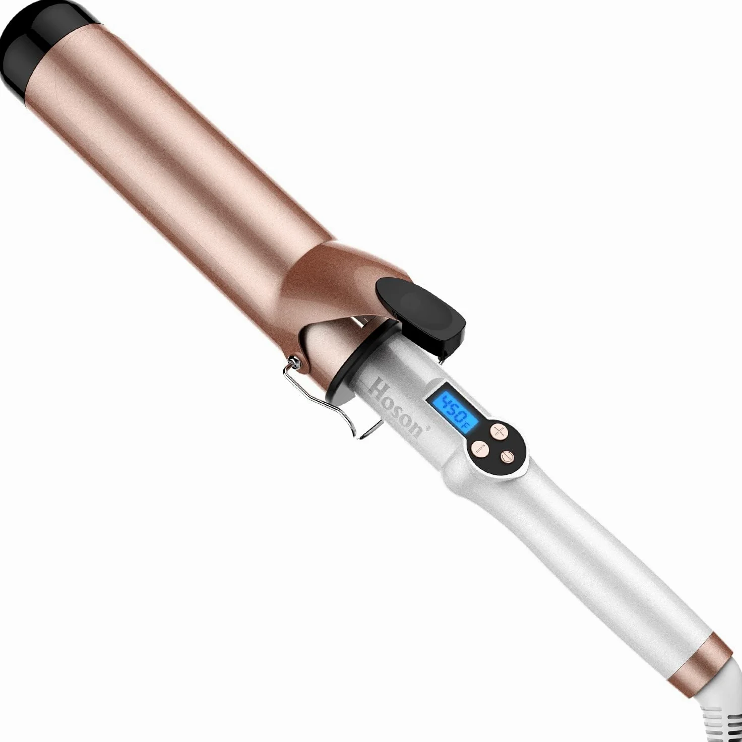 Hoson 50mm Lockenstab Pro Curl, Keramik Turmalin Beschichtung Lockenstab, LCD Display 9 Hitzeeinstellung 110 ℃ -210 ℃ mit Handschuh für alle Haartypen