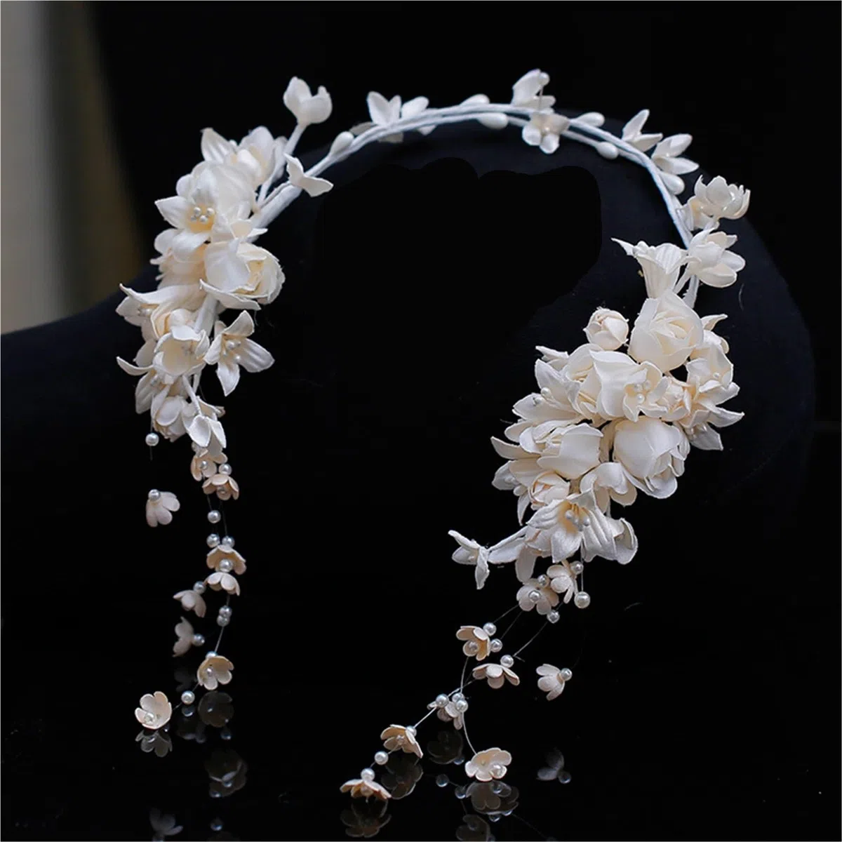 Korean-style Bride Flower Tassel Hair Hoop Garland Beautiful Versatile Studio Photo Wedding Accessories