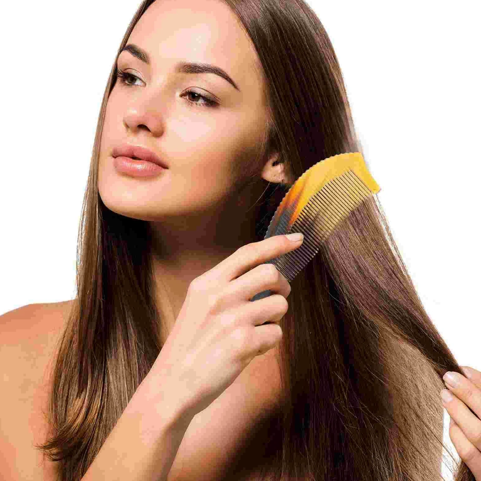 MRKU Kamm Haarpflege Haarkämme Hornkamm Bartkamm Exquisite und Harte handgefertigte Haarbürste Geeignet für Männer und Frauen Haushalts-Haarstyling-Tools Haarbürste
