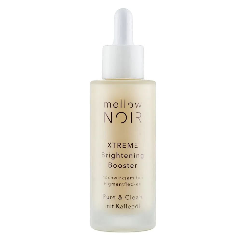 mellow NOIR XTREME Brightening Booster 30ml - Anti Pigmentflecken Serum - Reduziert dunkle Flecken, Altersflecken & Pickelmale im Gesicht und auf der Haut - Vegan - Zertifizierte Naturkosmetik