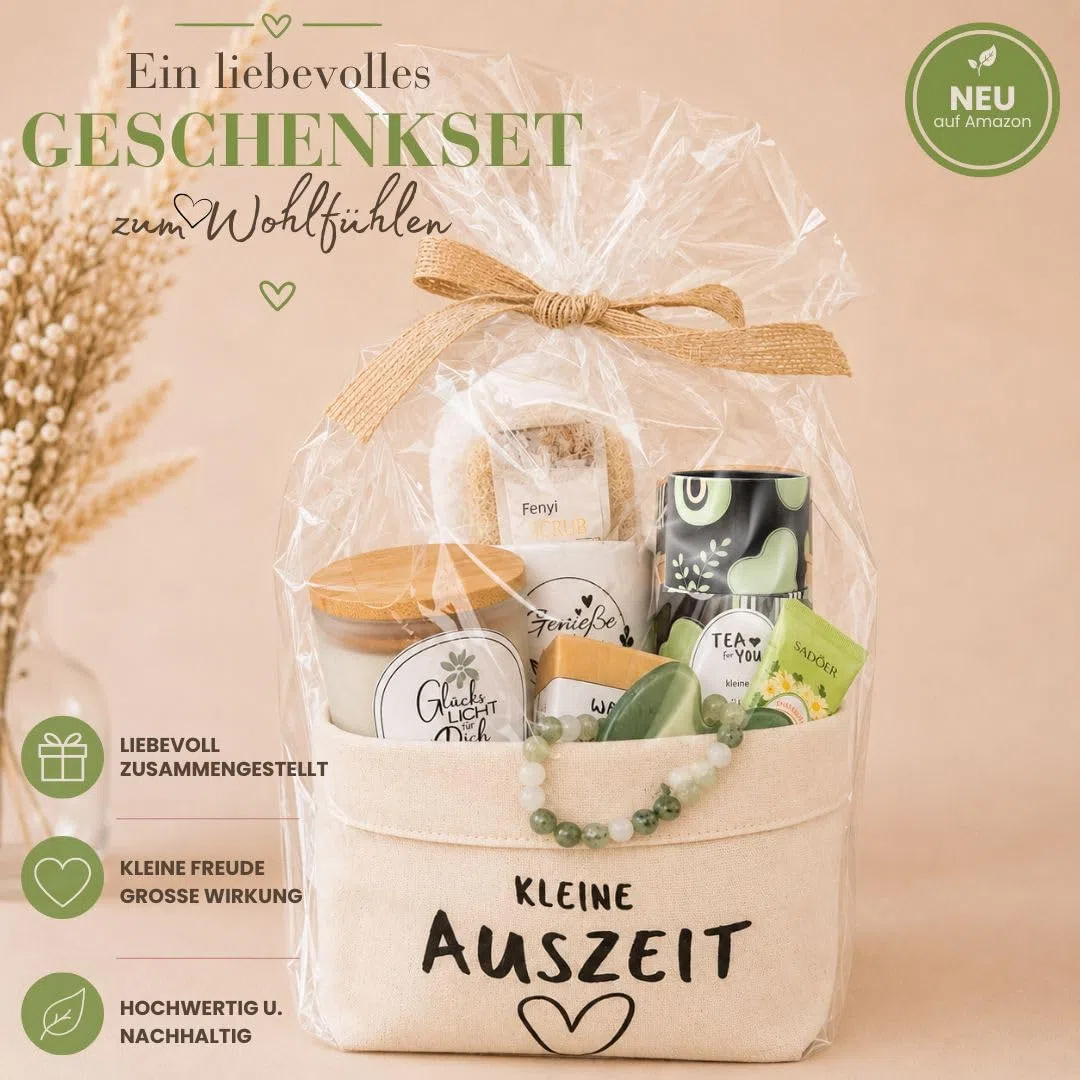 Wellness Geschenkset für Frauen Kleine Auszeit Geschenkkorb Entspannung Geschenk
