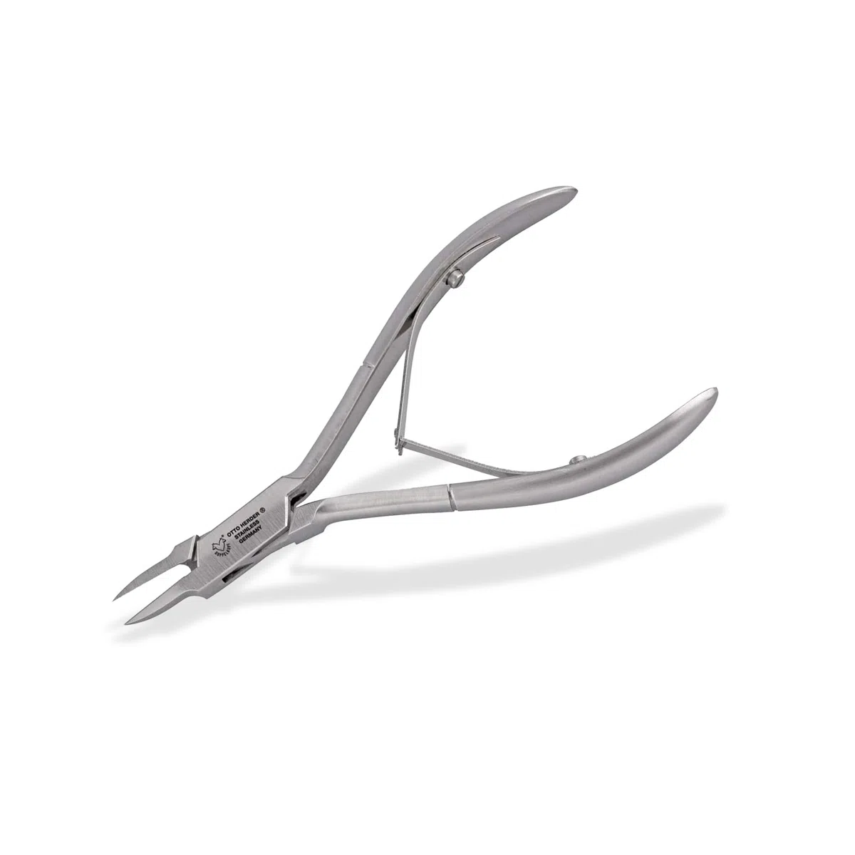 Otto Herder Manicure Nagelzange, Eckenzange mit dünnen Schneiden, ca. 13 cm, Klingenlänge ca. 1,5 cm, gegen eingewachsene Zehennägel, aus rostfreiem Stahl