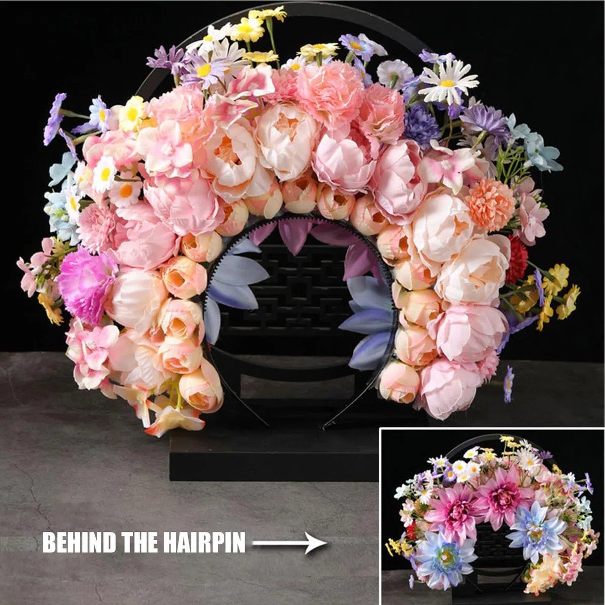 Blumen-Haarreif, Blumenkrone, Haarreif | Festival-Kopfbedeckung, modischer Hochzeitskopfschmuck, Kostüm-Kopfschmuck für Erwachsene und Damen