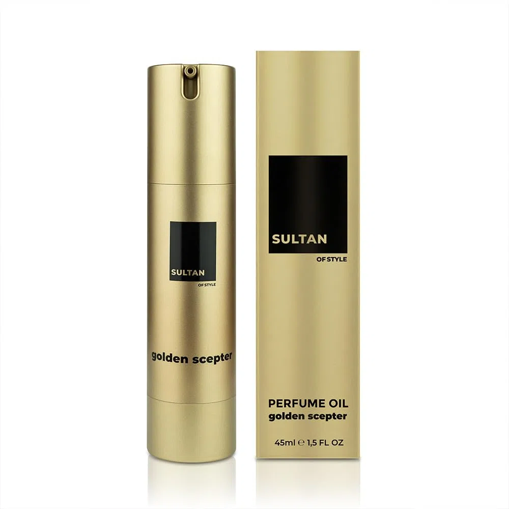 Sultan of Style Golden Scepter Limited Edition Parfum Oil Herren I 45ml | Würziger & Frischer Duft | 100% Alkoholfrei | Pflegende Ätherische Öle | Geschenke für Männer