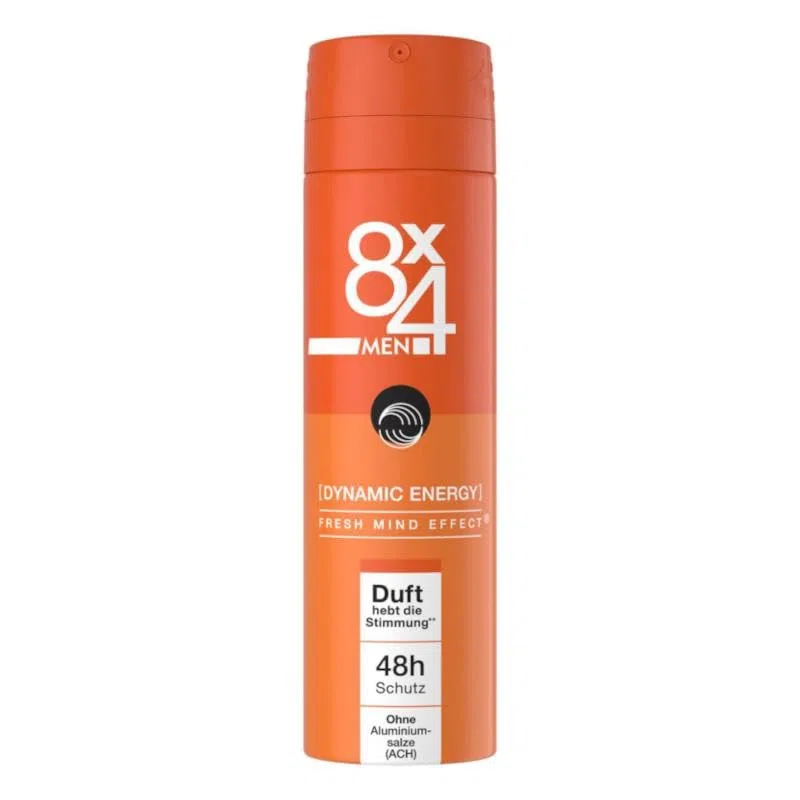 8x4 Deospray Men N° 20 (Dynamic Energy) - ohne Aluminium - Karton 30 Stück