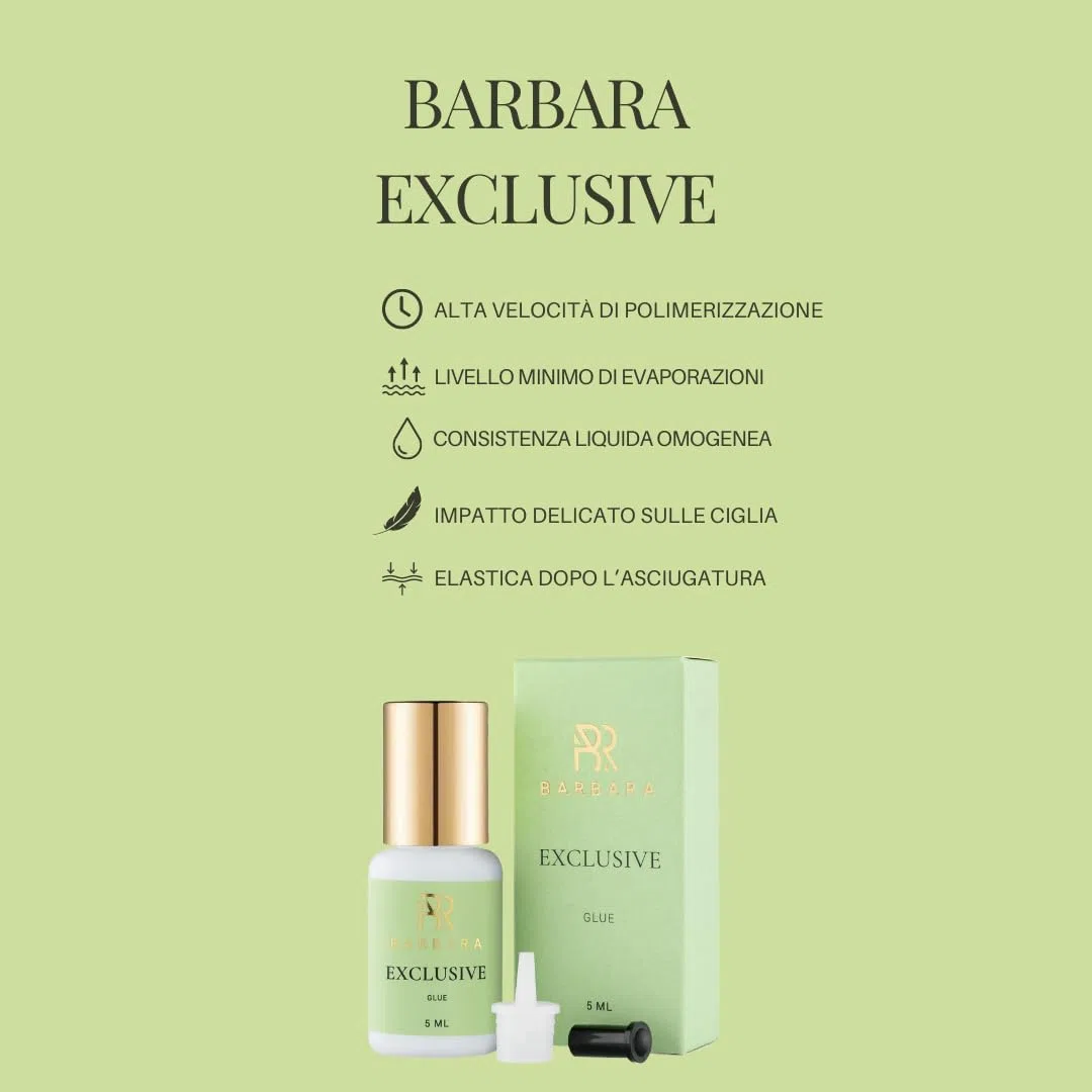 Professioneller Wimpern Kleber Extensions BARBARA „Exklusiv“ | Dauerhaft bis zu 8 wochen | Wimpern Kleber Sensitiv für Empfindliche Augen - Minimale Dämpfe | Sehr schnelle 0,5-1 Sek |