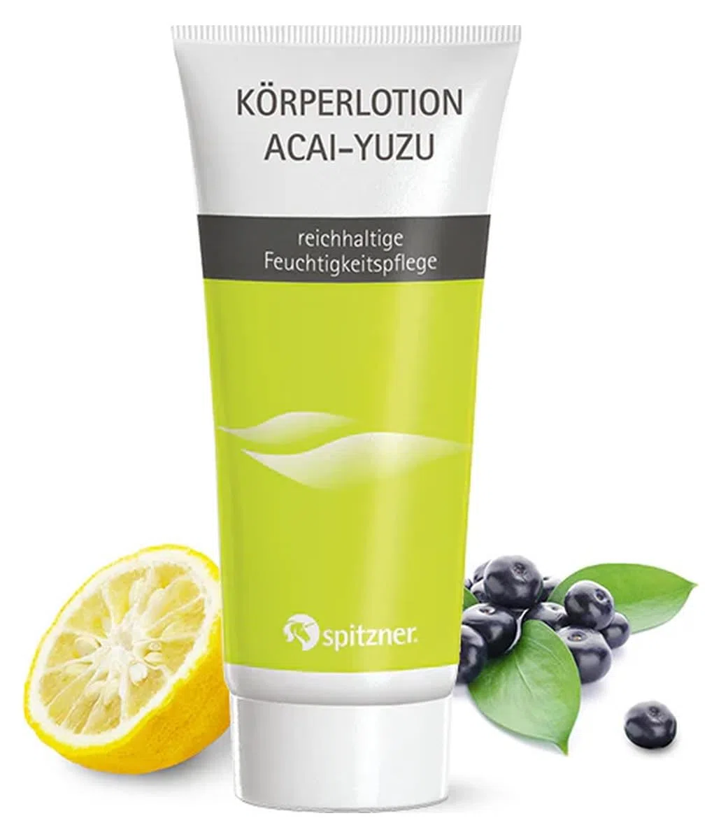 Spitzner Körperpflege Dual Set, 4-teilig: 2 x Duschschaum (150 ml) & 2x Körperlotion (200 ml) Acai Yuzu & Creme –