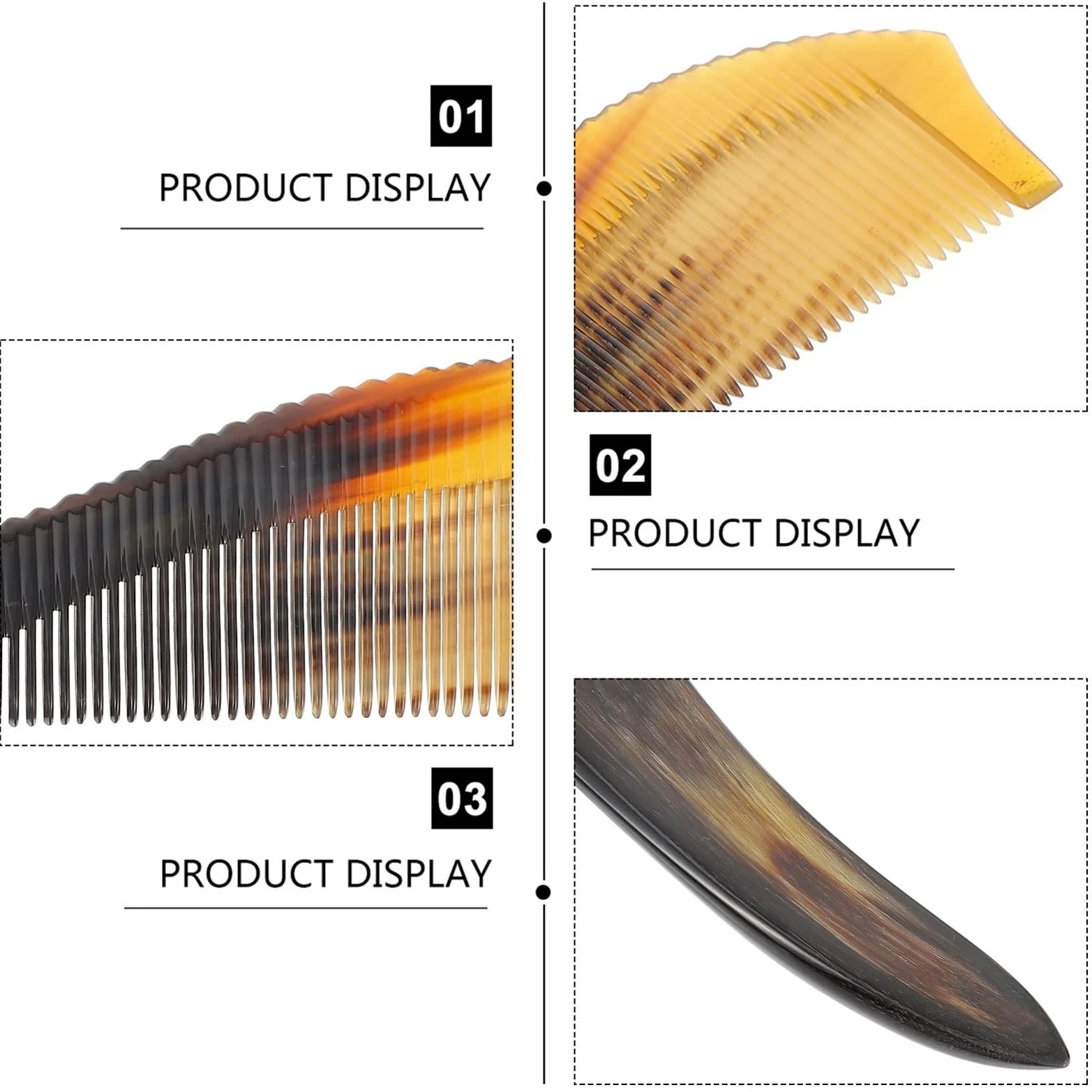 MRKU Kamm Haarpflege Haarkämme Hornkamm Bartkamm Exquisite und Harte handgefertigte Haarbürste Geeignet für Männer und Frauen Haushalts-Haarstyling-Tools Haarbürste