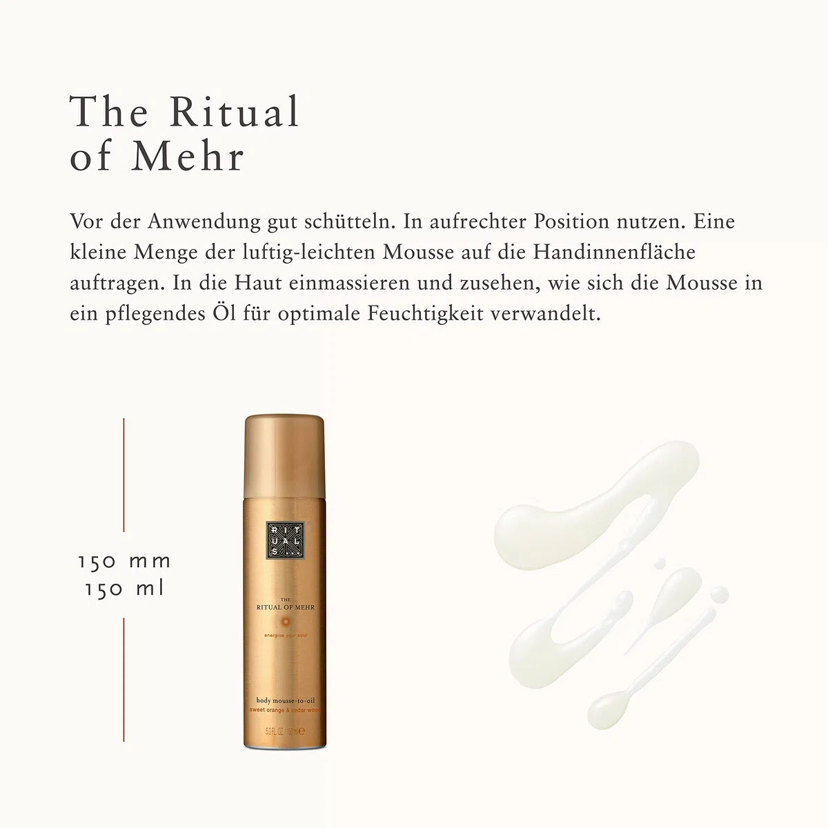 RITUALS The Ritual of Mehr body mousse-to-oil Körpermousse, 150 ml