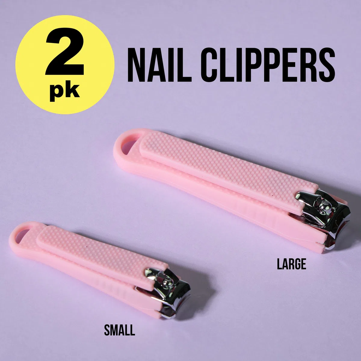 Forever 21 Nagelknipser-Set – 2-teiliges Soft-Touch-Nagelknipser, Vorteilspack, große und kleine Präzisions-Nagelknipser, unverzichtbare Maniküre- und Pediküre-Werkzeuge