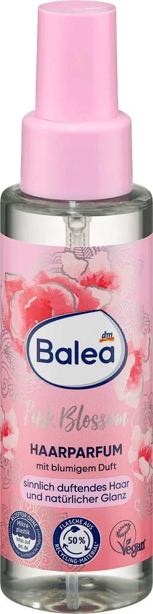Balea 3er-Set Haarparfum: PINK BLOSSOM pudrig-blumiger Haarduft, verleiht dem Haar natürlichen Glanz ohne zu beschweren, 100 ml + HONOLULU VIBES tropischer Duft für jeden Haartyp, 2 x 100 ml (300 ml)
