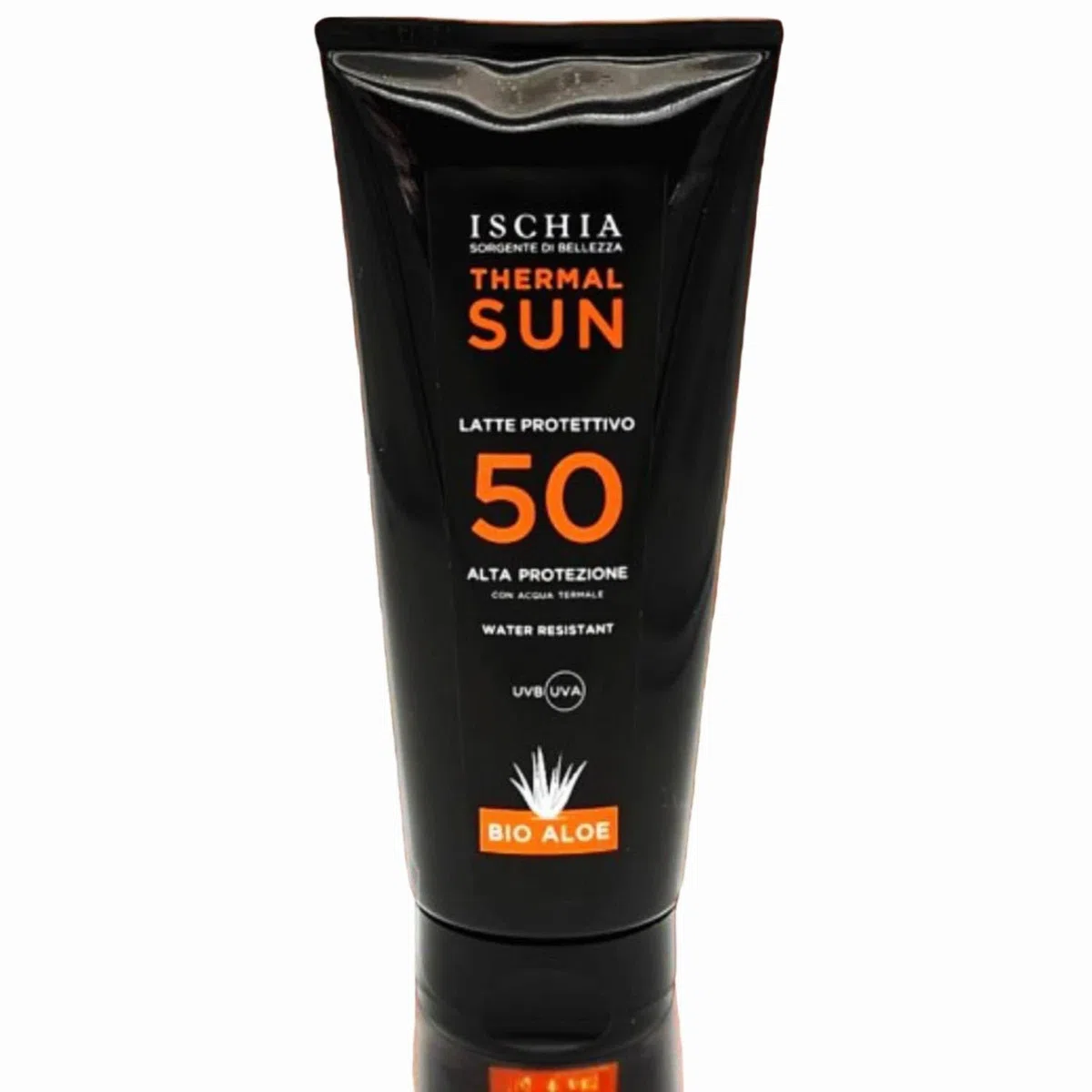 Ischia Sorgente di Bellezza After sun, feuchtigkeitsspendend und beruhigend für Körper und Gesicht, Thermal-Sun, mit Thermalwasser und Aloe Bio-Gel, 200 ml (Aftersun + Sonnenmilch LSF 50)