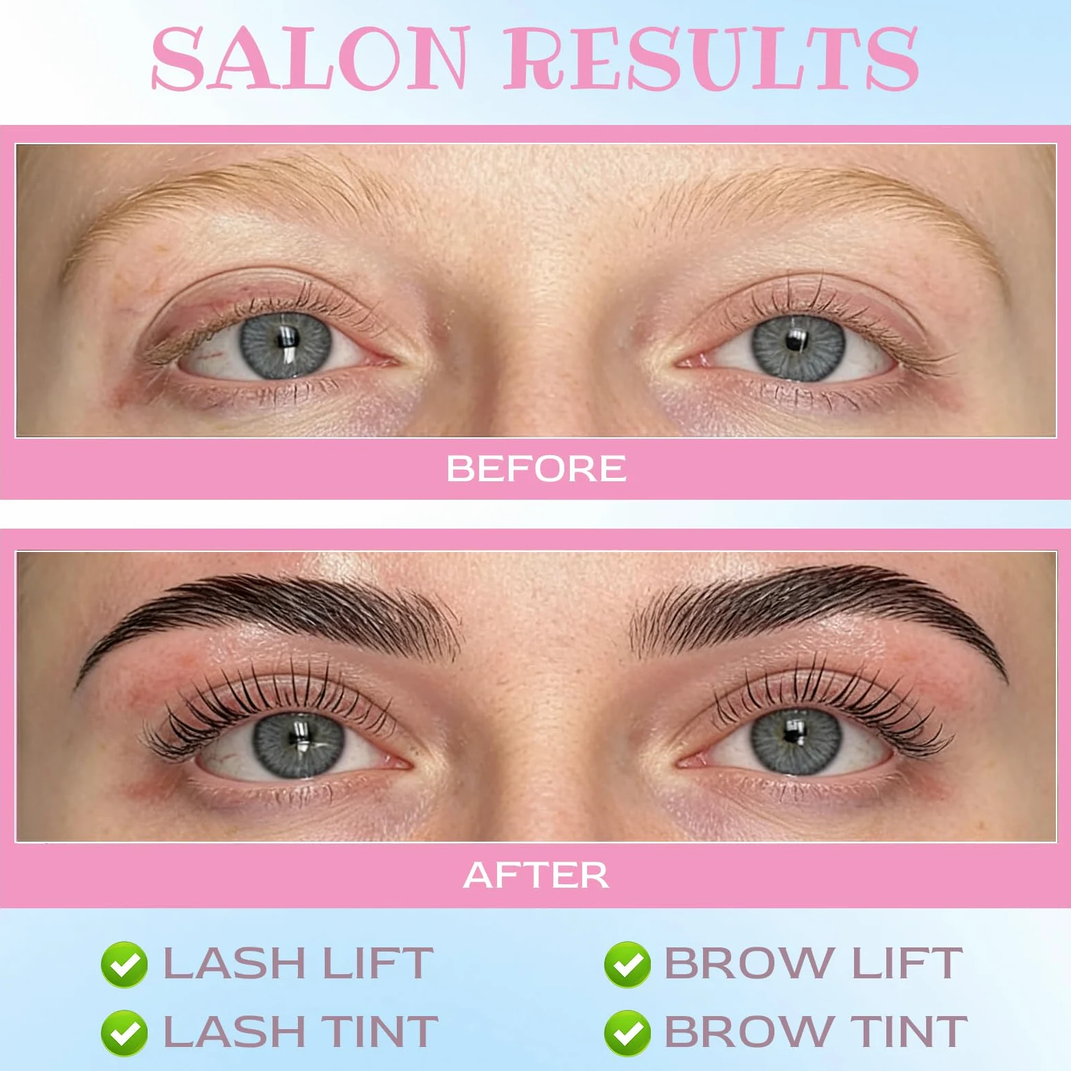 Wimpernlifting Set mit Farbe Schwarz, Wimpern Lifting Set& Brow Lifting Set, 2-in-1 Wimpernlifting Set für zu Hause, Tubenform, für alle Augenformen, ausführliche Schritt-für-Schritt-Anleitung