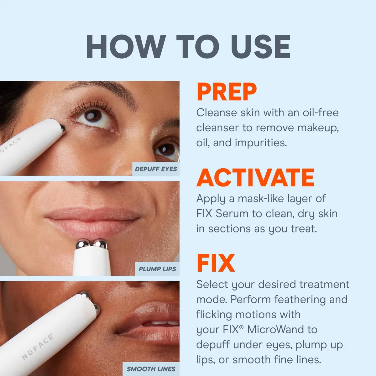 NuFACE FIX MicroWand - Microcurrent Device + Serum Activator for On-The-Go Treatment of Forehead Lines, Crow's Feet, Under Eyes, Smile Lines & Fuller-Looking Lips