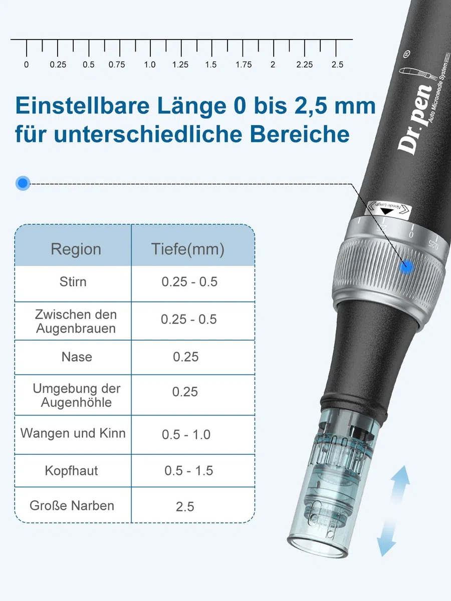 Dr. pen Ultima M7S Microneedling Pen Drahtlose Anti-Falten mit 27 Ersatzkartuschen 9 Typen Cartridges