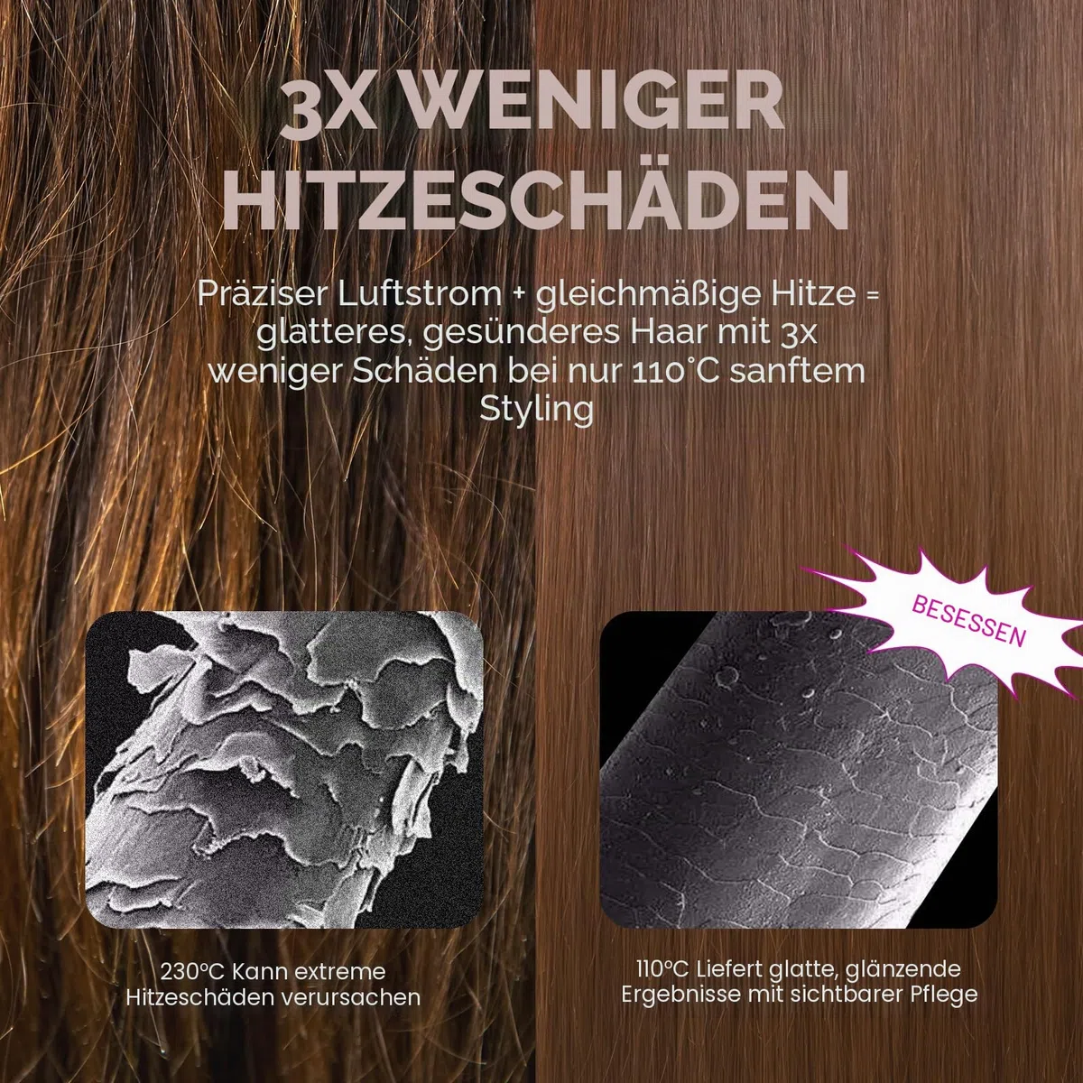 Wavytalk Warmluftbürste, 5 in 1 Hairstyler, Föhnbürste zum Trocknen und Stylen in One Step, AIR SCULPT Für Schnelles Volumen, Locken, Glätten, Salon-Blowouts, 3 Temperaturen, Zartrosa
