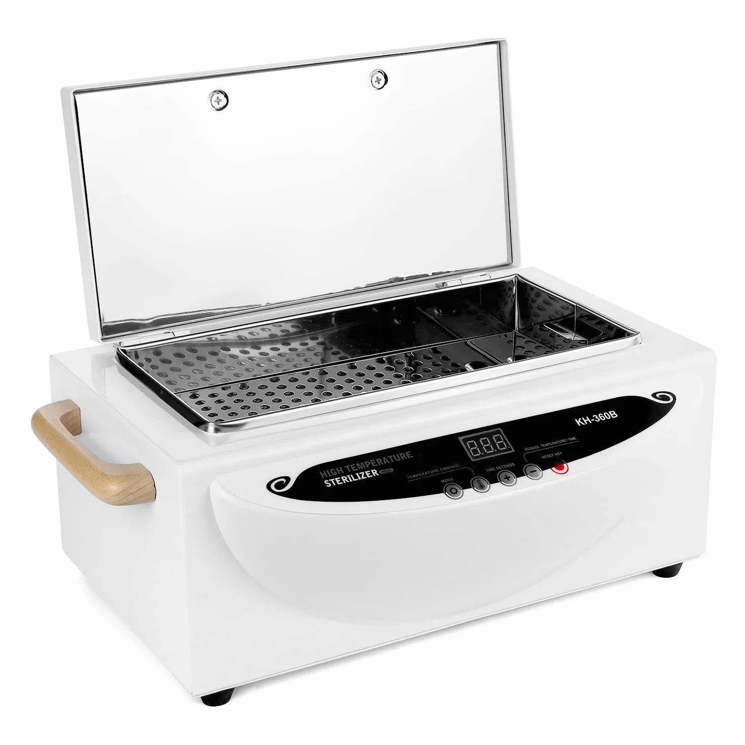 QWORK® 500W Heißluftsterilisator Desinfektion, für Nagelstudio, Friseursalon, Maximum temperature 250°
