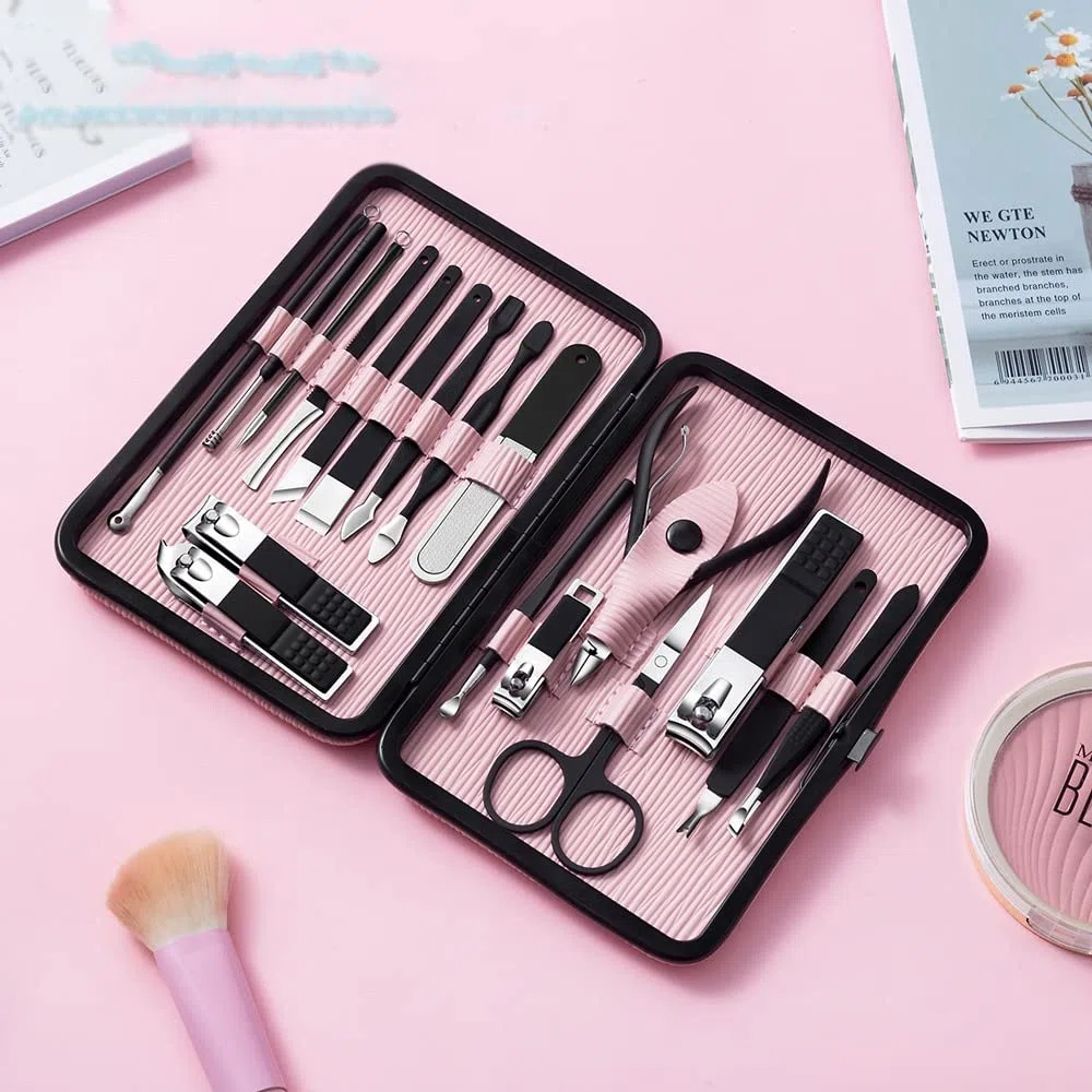 18-teiliges Nagelknipser-Set aus Edelstahl, Nagelschneider, scharfe Pediküre-Schere, Maniküre-Werkzeug-Set