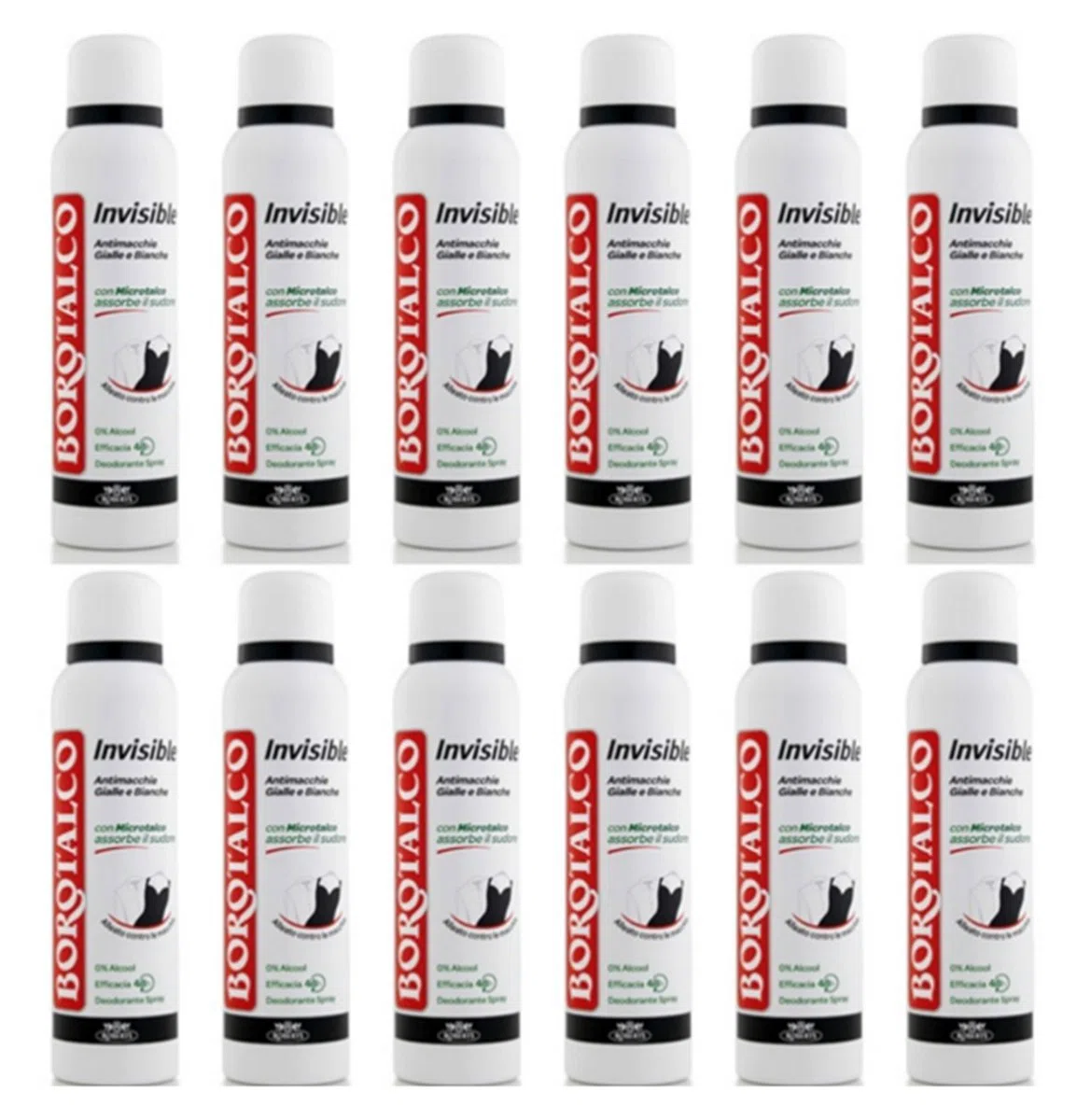 12 x Borotalco Deo Persona Unsichtbarer Spray 150 ml
