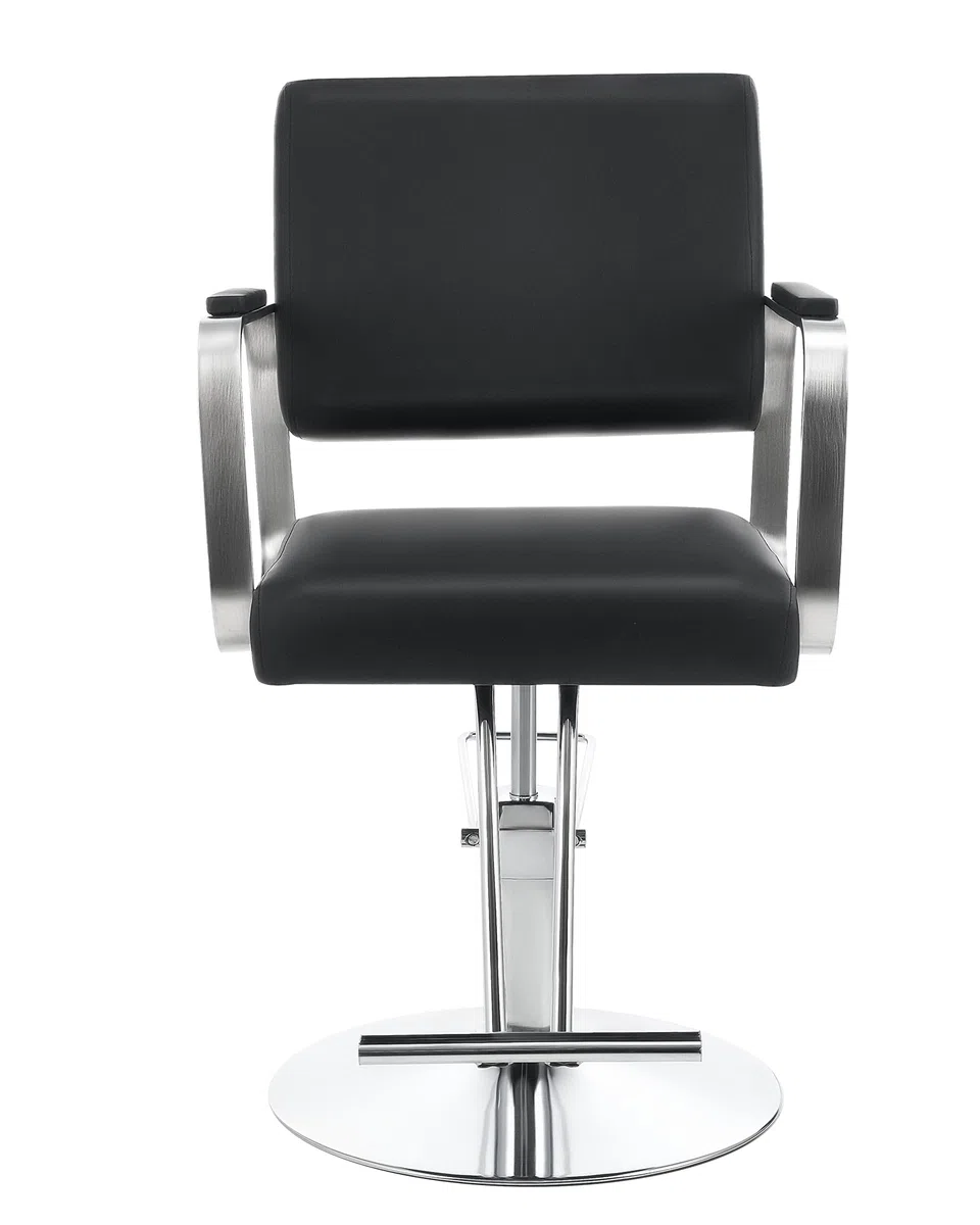 CO-Z Friseurstuhl Schwarz 41-56 cm Höhenverstellbar 360° Drehbar 250KG Barberstuhl