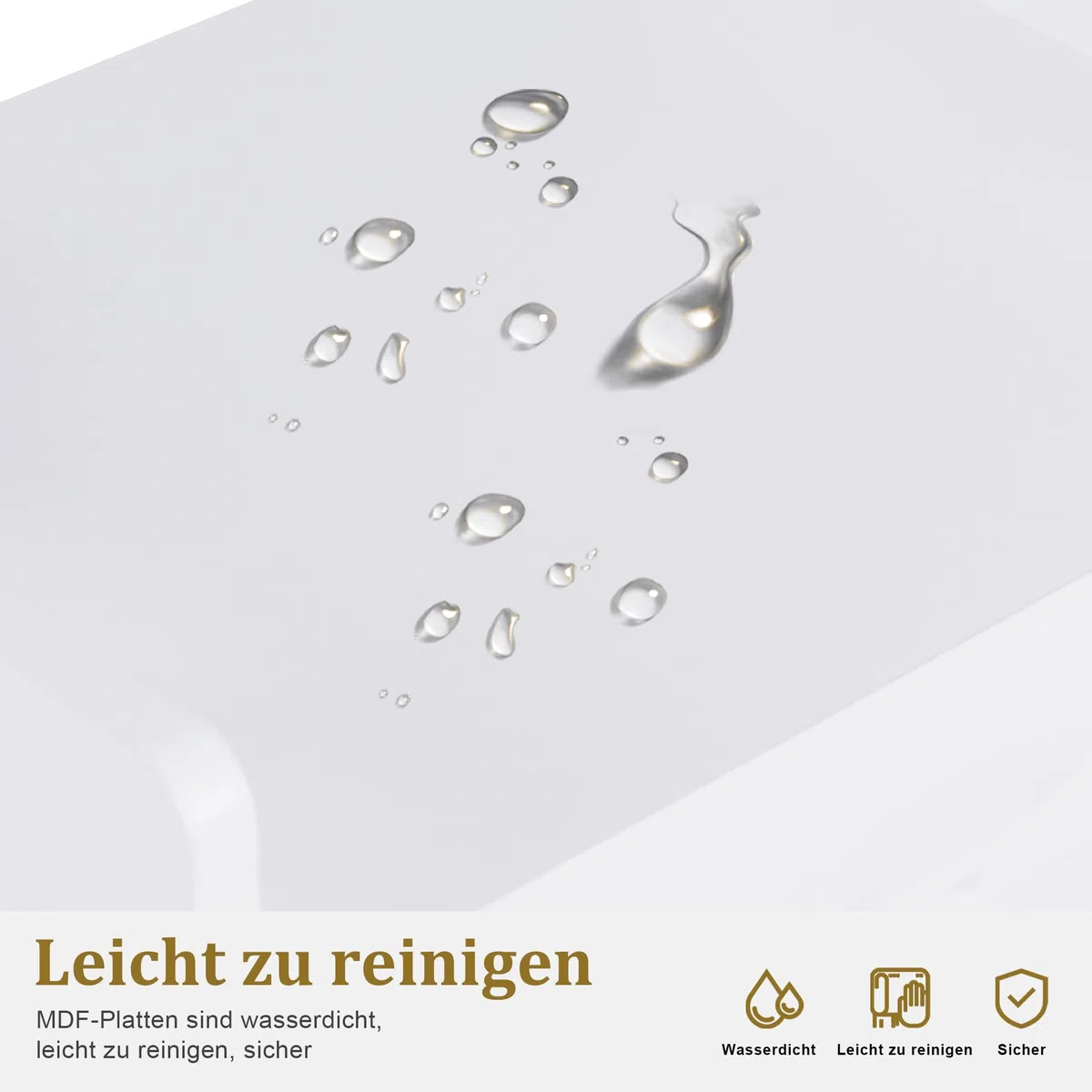 M MCombo Servierwagen mit Rollen & Schubladen, Rollwagen Friseurwagen Weiß, Salon Trolley 35x48x80,5 cm