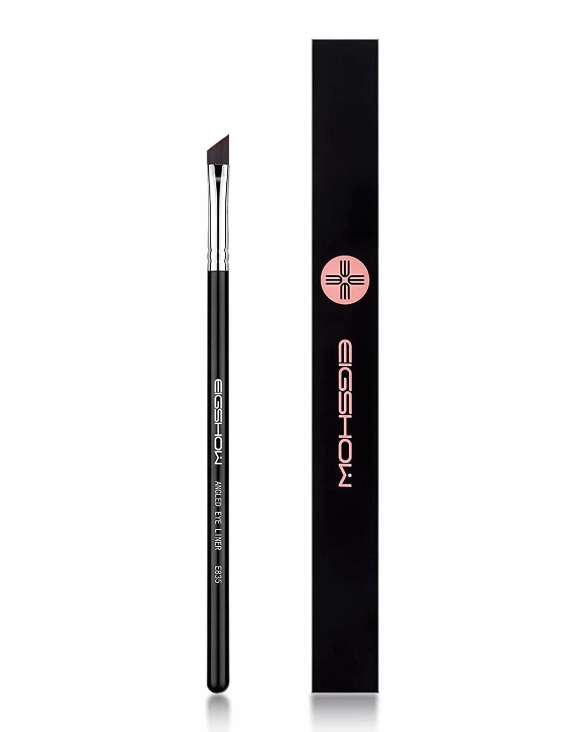 EIGSHOW Eyeliner-Pinsel, fein abgewinkelt, Profi-Präzisions-Pinsel, ultradünn, abgeschrägt, flacher Winkel, Premium-Qualität, zum Auftragen von Gelpuder, flüssiger Creme(E835)