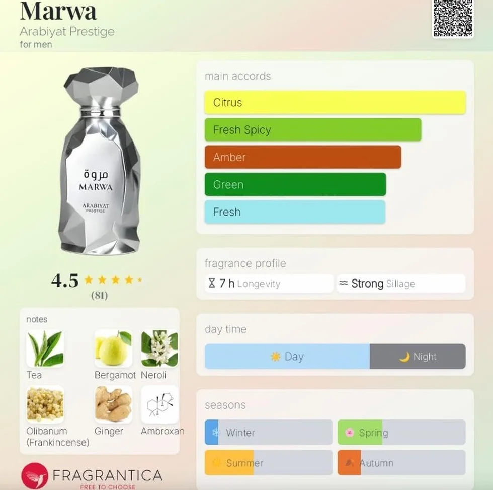 Arabiyat Prestige Marwa Eau de Parfum 100 ml Silber für Männer