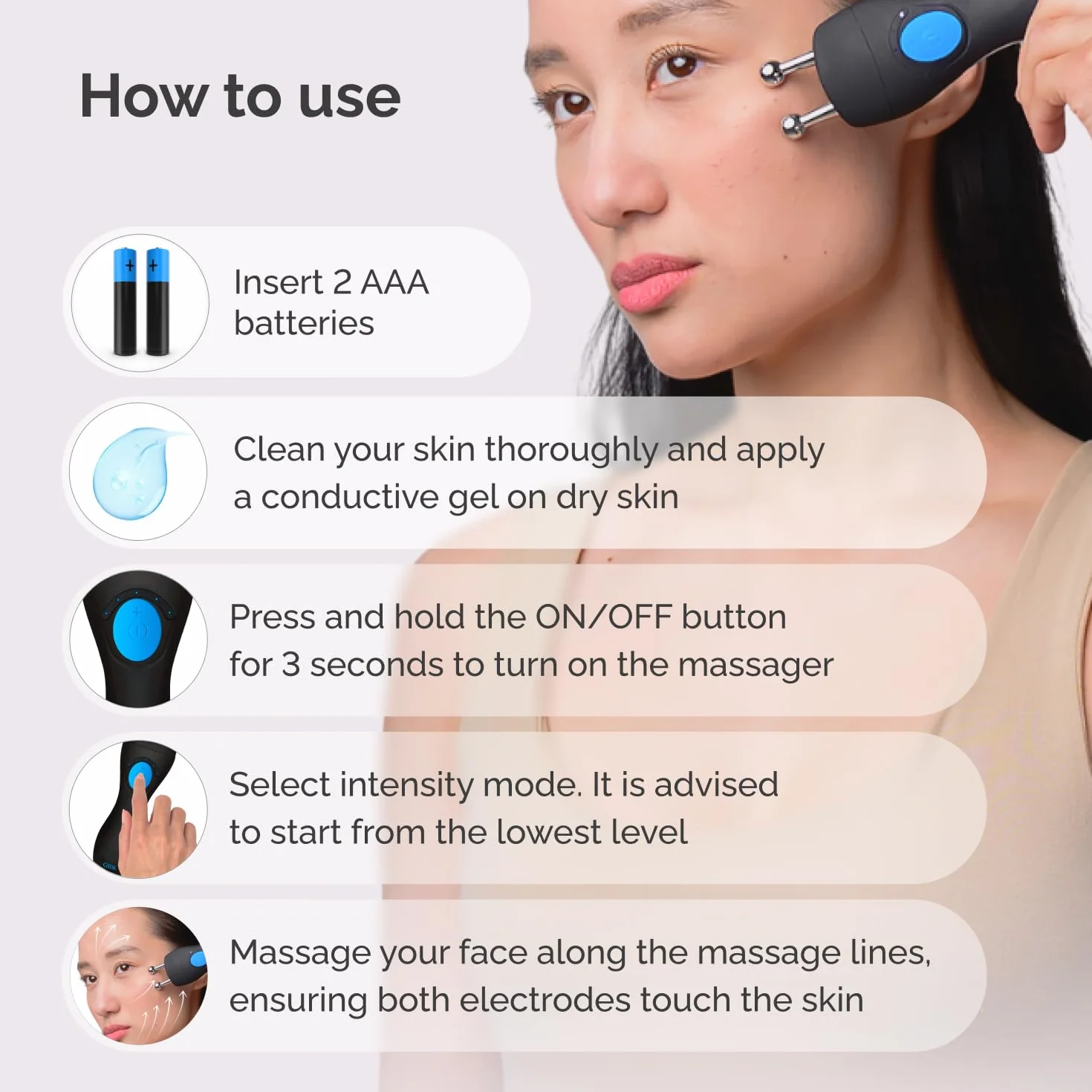 GESS MT Mikrostrom Gerät Gesicht, Face Lifting, Anti Aging Microcurrent EMS Facial Device, Radiofrequenz, Kieferstraffungsgerät, hautstraffung gesichtspflege gerät, gesichtsmassagegerät gegen falten