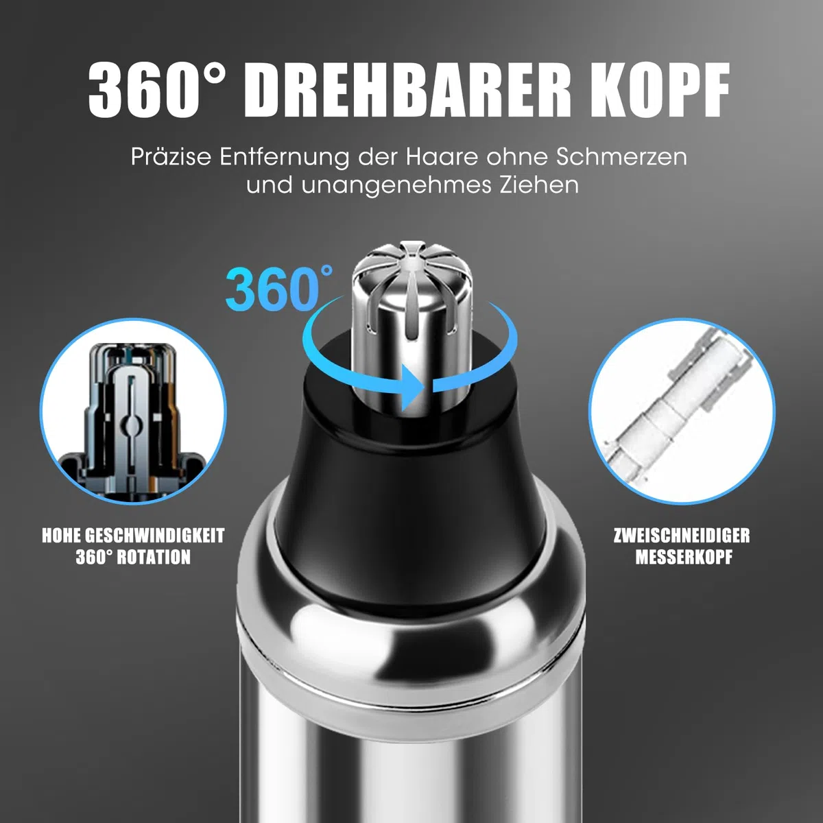 Suttik 4 in 1 Haarschneider Set Männer Haartrimmer Bartschneider Nase Ohr Trimmer Professionelle elektrische Rasierapparat Rasierer Wiederaufladbare Barbier-Kit Geschenke für Ihn