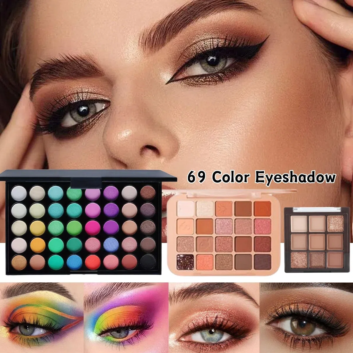 44-teiliges Makeup Set für Damen, All-in-One Schmink-Koffer mit Lidschatten Palette, Concealer, Lippenstift, Foundation, Makeup Pinsel & Tasche, Kosmetik Set Geschenk für Anfänger und Profis