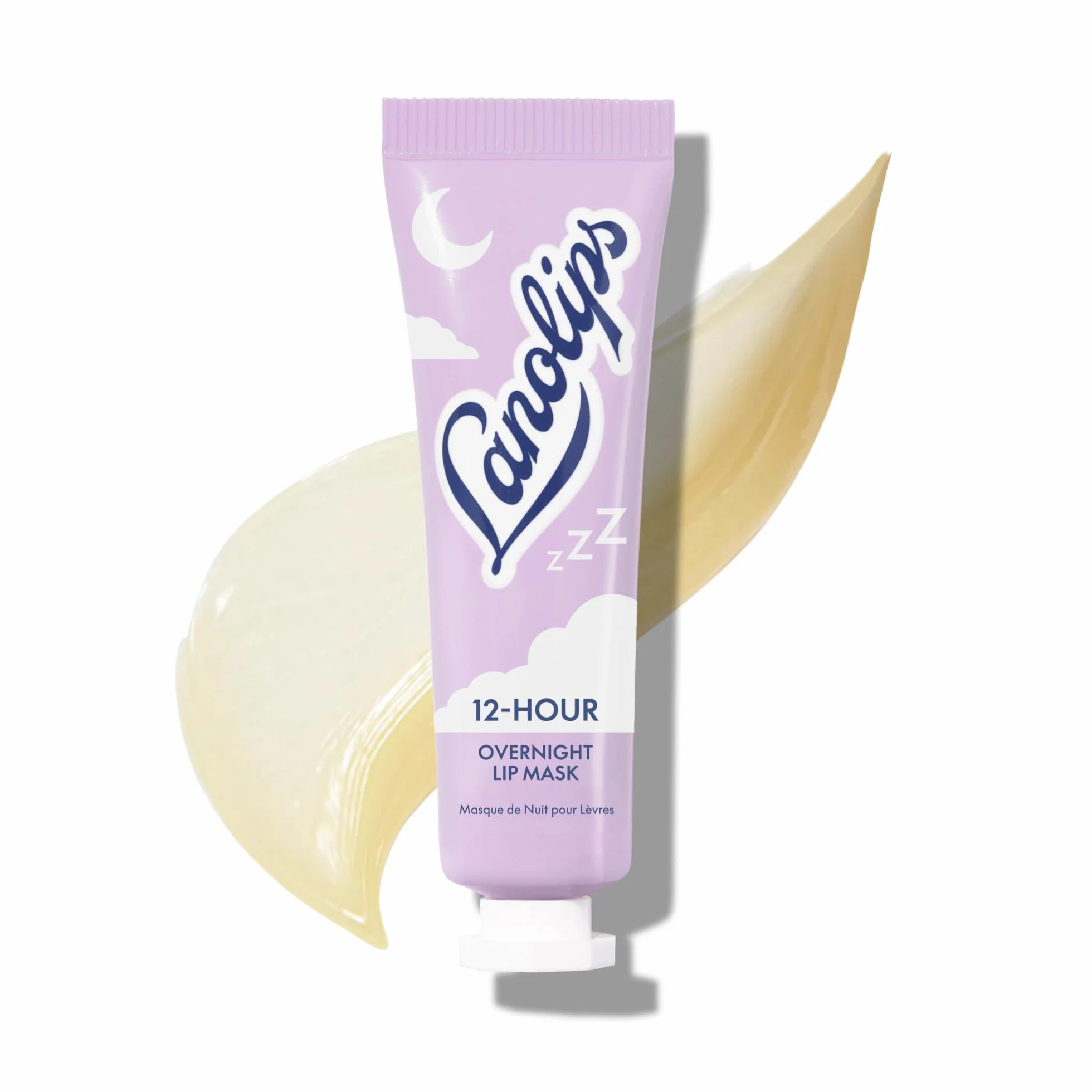 12-Stunden-Übernachtungs-Lippenmaske, reichhaltige Lippen-Feuchtigkeitscreme mit Hyaluronsäure, Vitamin C und Ceramiden, stellt die Lippen wieder her, erweicht und füllt sie auf, während Sie schlafen