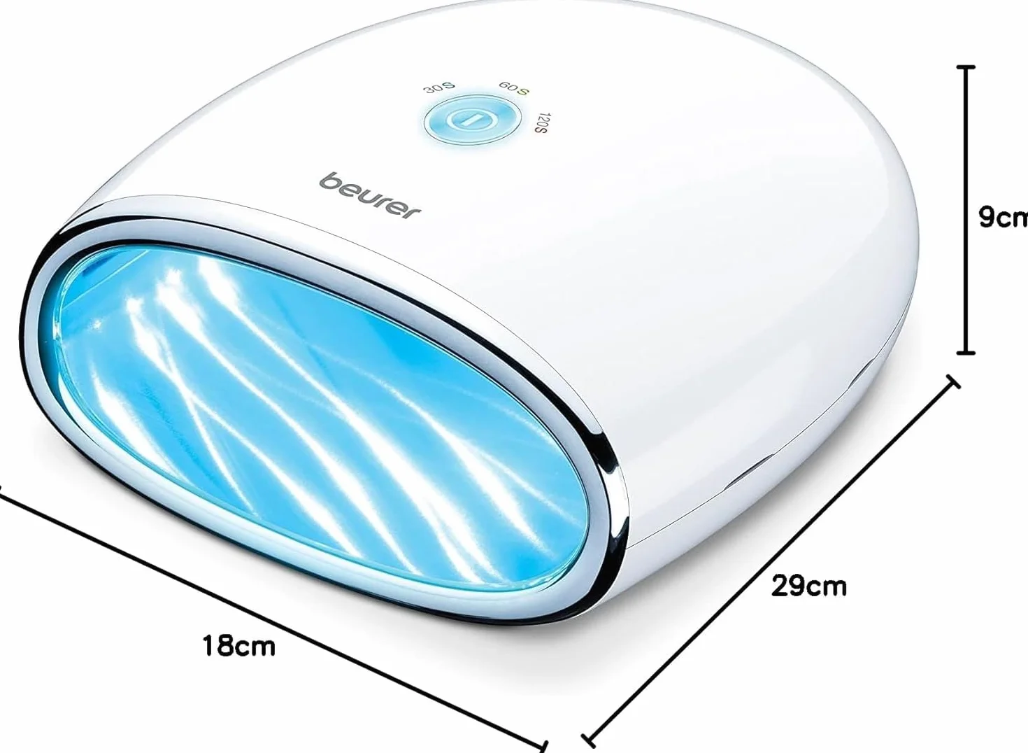 Beurer MP 48 UV/LED-Nageltrockner zur Aushärtung, 3 Timereinstellungen