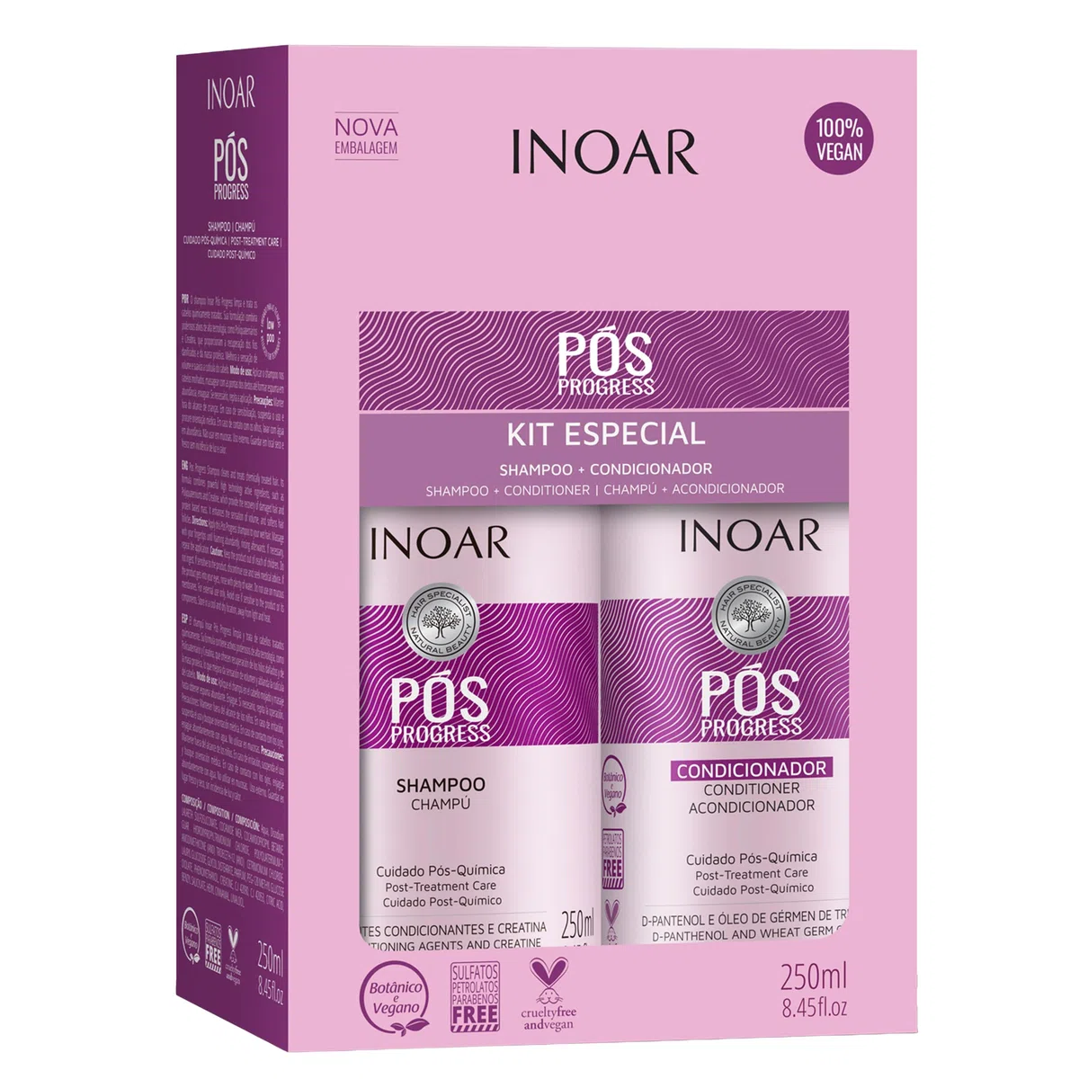 INOAR Duo POS Progress Shampoo und Haarkur Set 250 ml