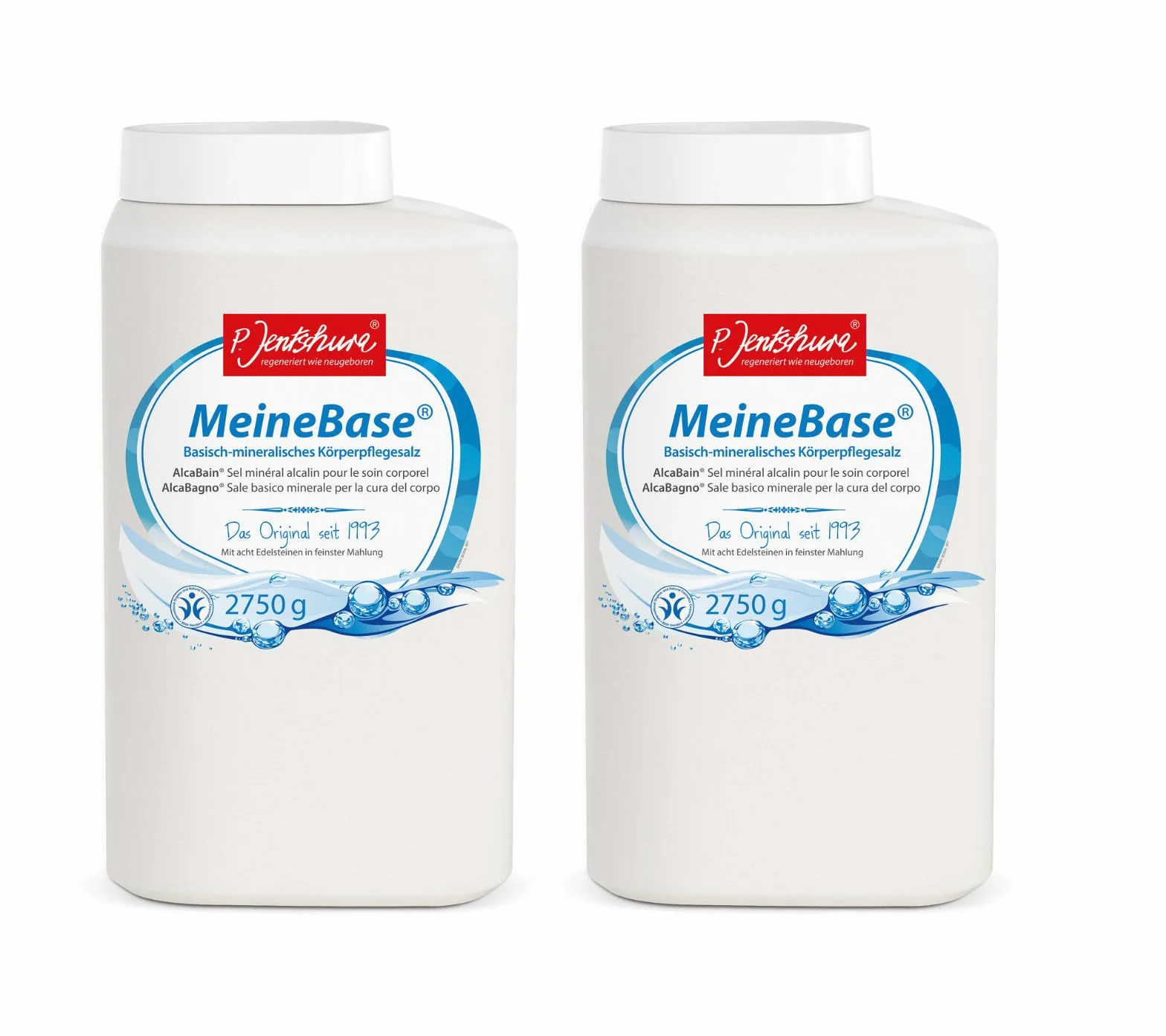 Jentschura: P. Jentschura Meine Base 2x2750g | Basisch-mineralisches Körperpflegesalz, Badesalz