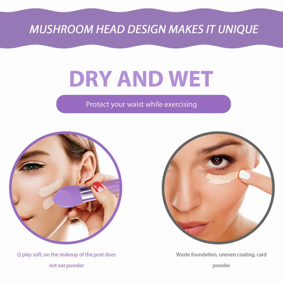 6 Stück-pack Kosmetikstifte aus Latex Tragbare Make Up Schwämme in Stiftform Einfach und Praktisch Geeignet für Professionellen Gebrauch und Make Up Anwendung Unterwegs