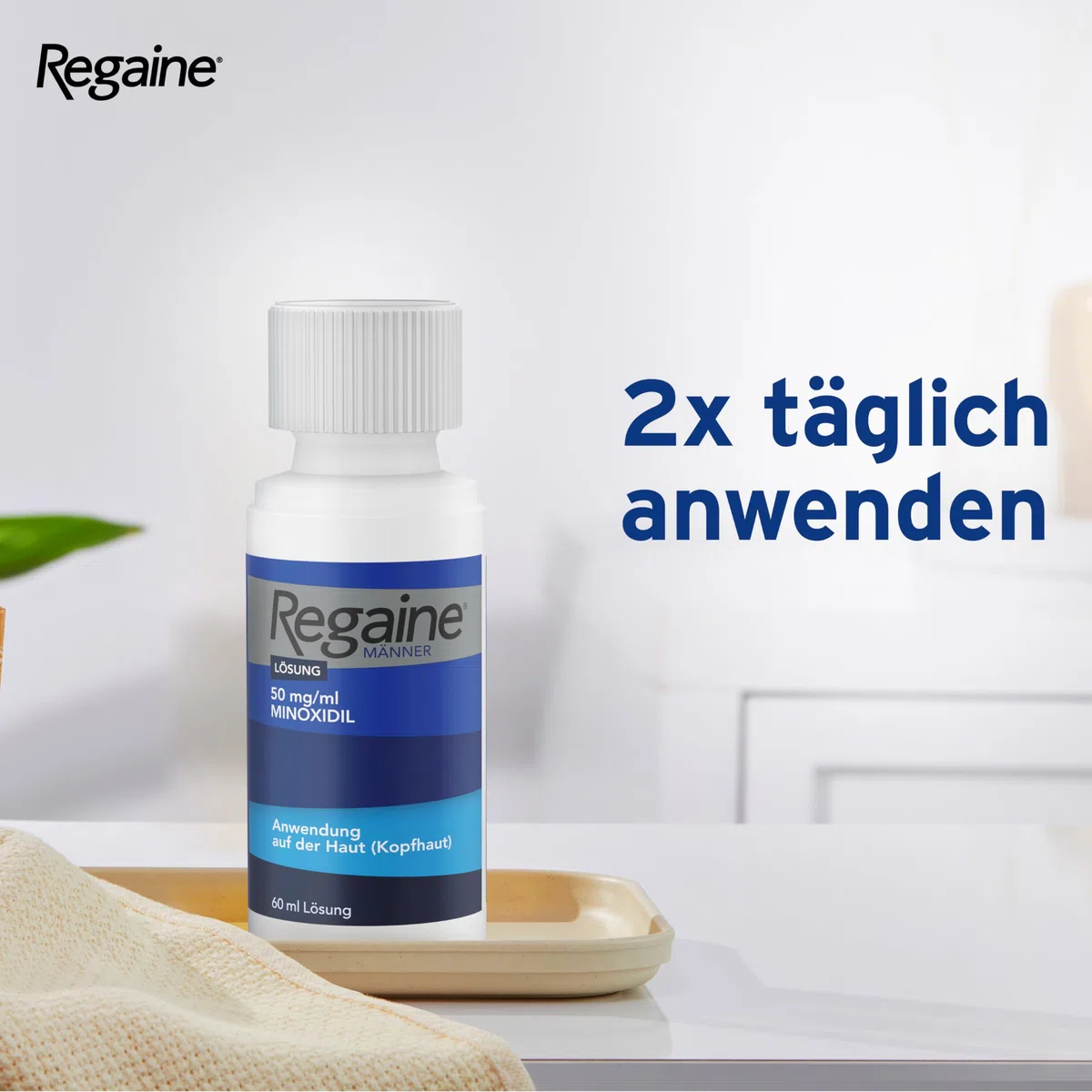 REGAINE Männer Lösung: Mit 50 mg/ml Minoxidil (5%) bei erblich bedingtem Haarausfall, 6-Monats-Vorrat, 6 x 60 ml