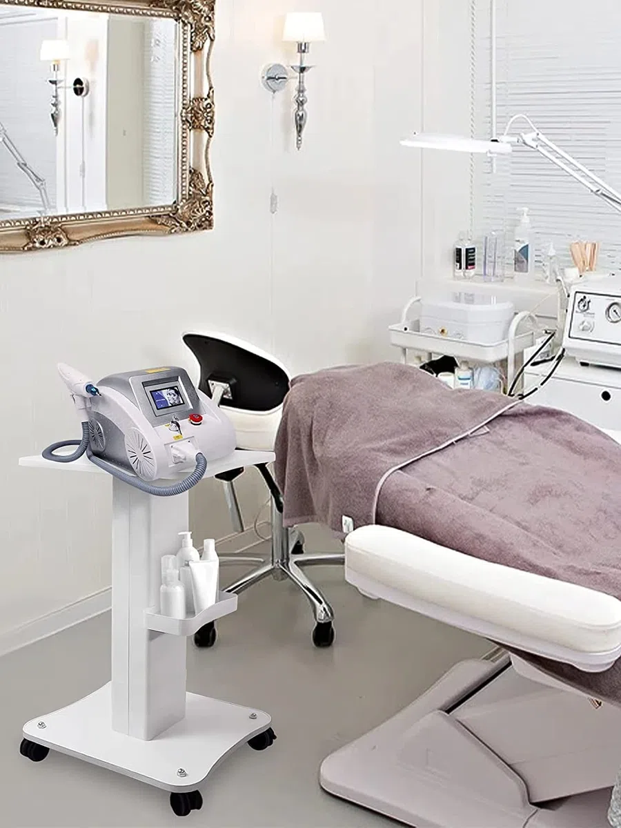 Nisorpa Salonwagen Kosmetikwagen mit Ablagefach Beauty Salon Trolley Tragbar Medizinischer Wagen mit Bremsrad Gerätewagen Friseur Rollwagen für Beauty Salon SPA,Weiß