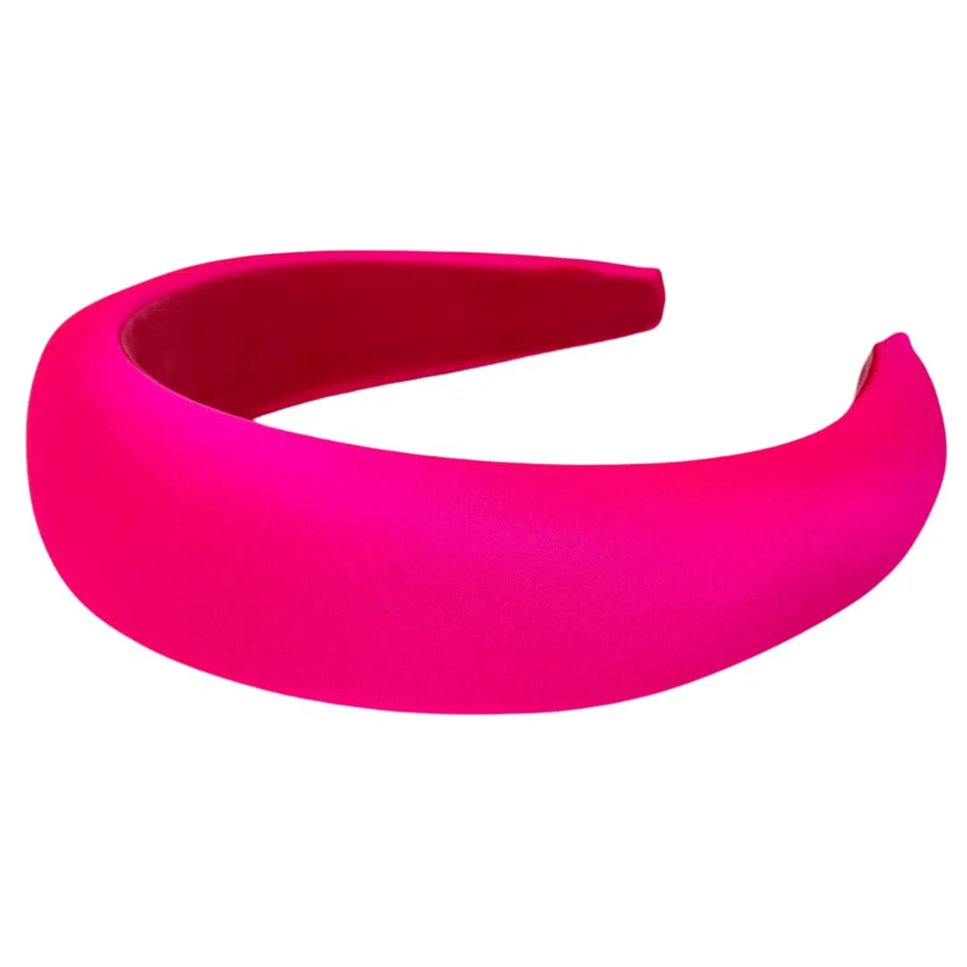 Bellefixe Breites gepolstertes Stirnband für Damen (Hot Pink)
