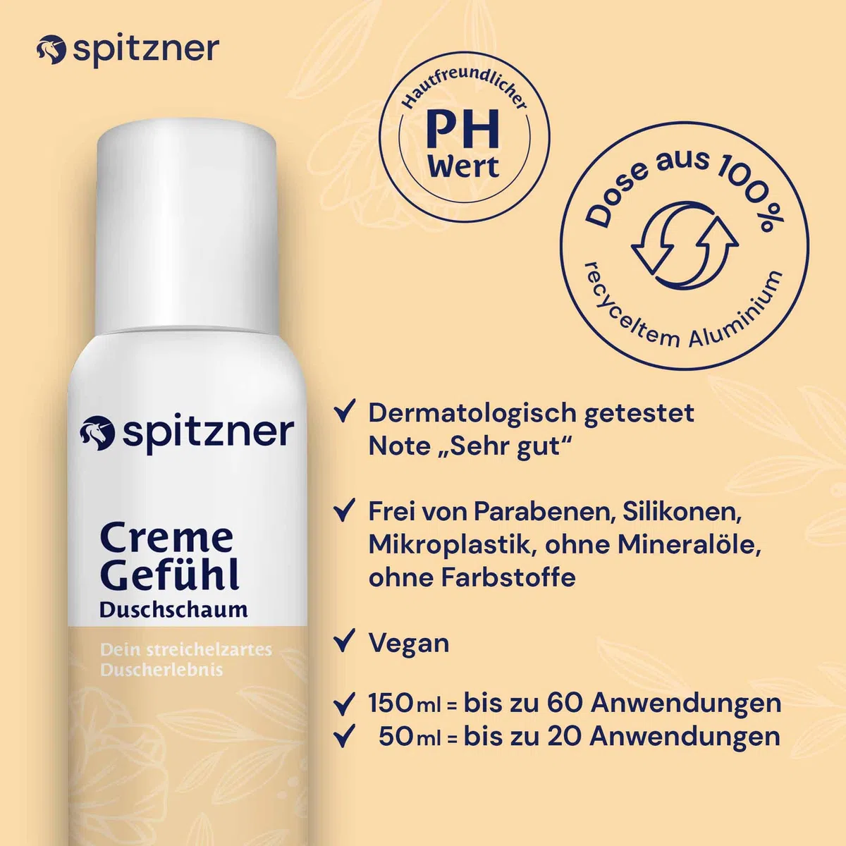 Spitzner Körperpflege Dual Set, 4-teilig: 2 x Duschschaum (150 ml) & 2x Körperlotion (200 ml) Acai Yuzu & Creme –