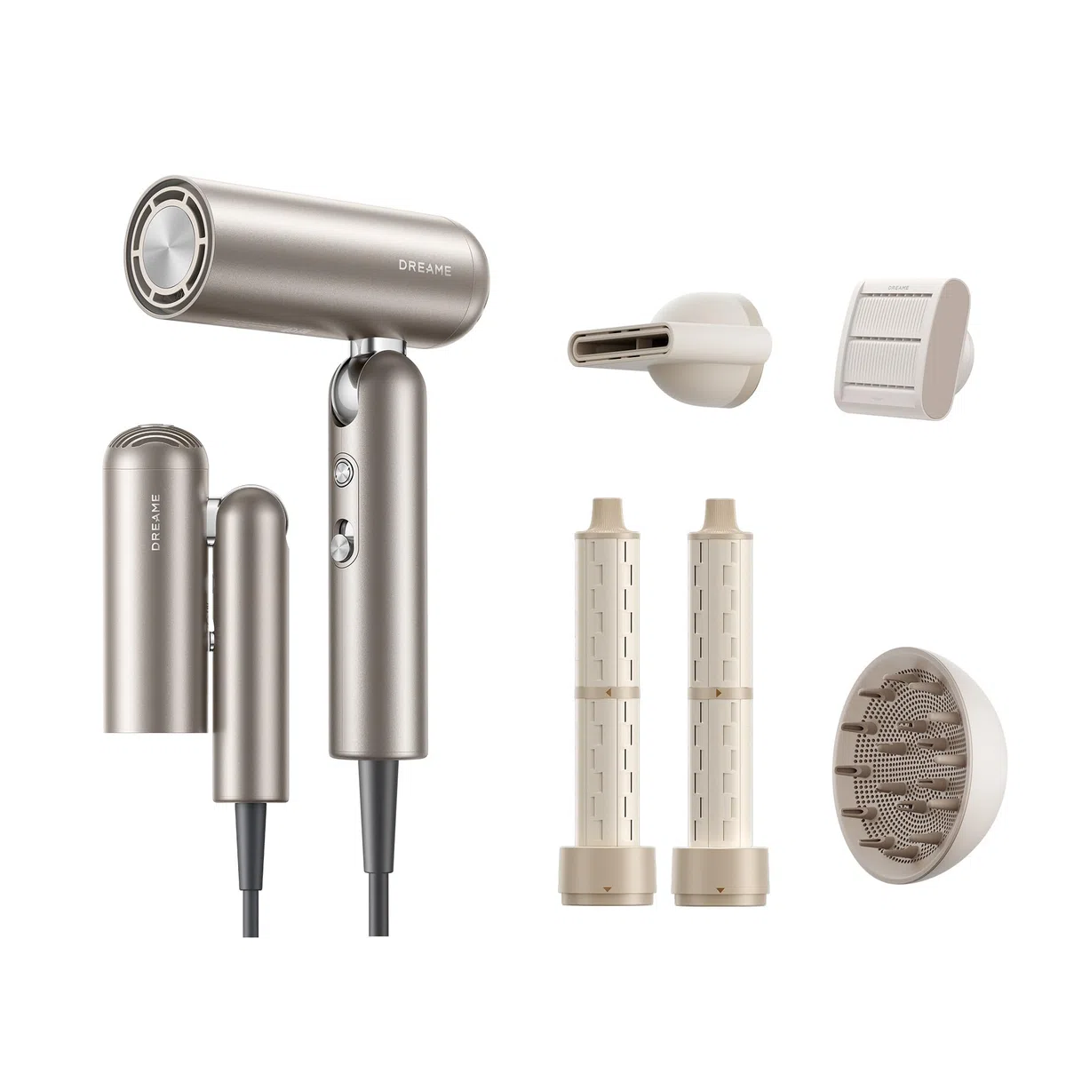DREAME Pocket Pro Hochgeschwindigkeits-Haartrockner, 3 klappbare Formen Reiseföhn, 300 g, 110.000 U/min Motor, 300 Millionen negative Ionen/cm³, konstant 57 °C, 40s NTC-Trocknung, 2026 Neue
