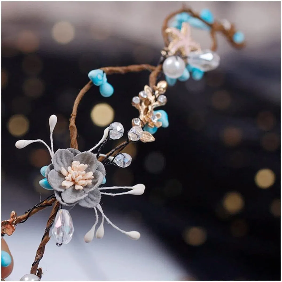 Brautblume Band Haarband Stirnband Frauen Kopfschmuck Tiara Hochzeit Braut Haarschmuck Zubehör