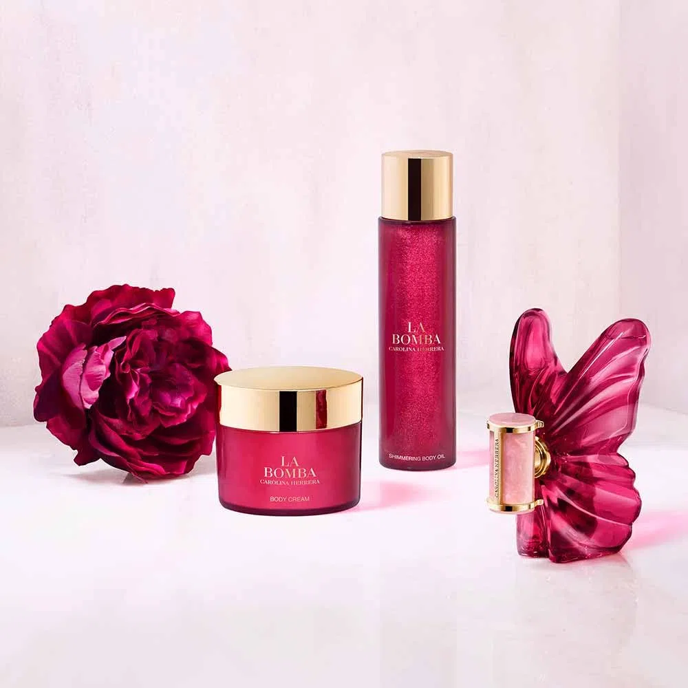 Carolina Herrera La Bomba Luxuriöse Körpercreme, 200ml, Reichhaltige Feuchtigkeitspflege in Eleganter Verpackung mit Goldakzenten