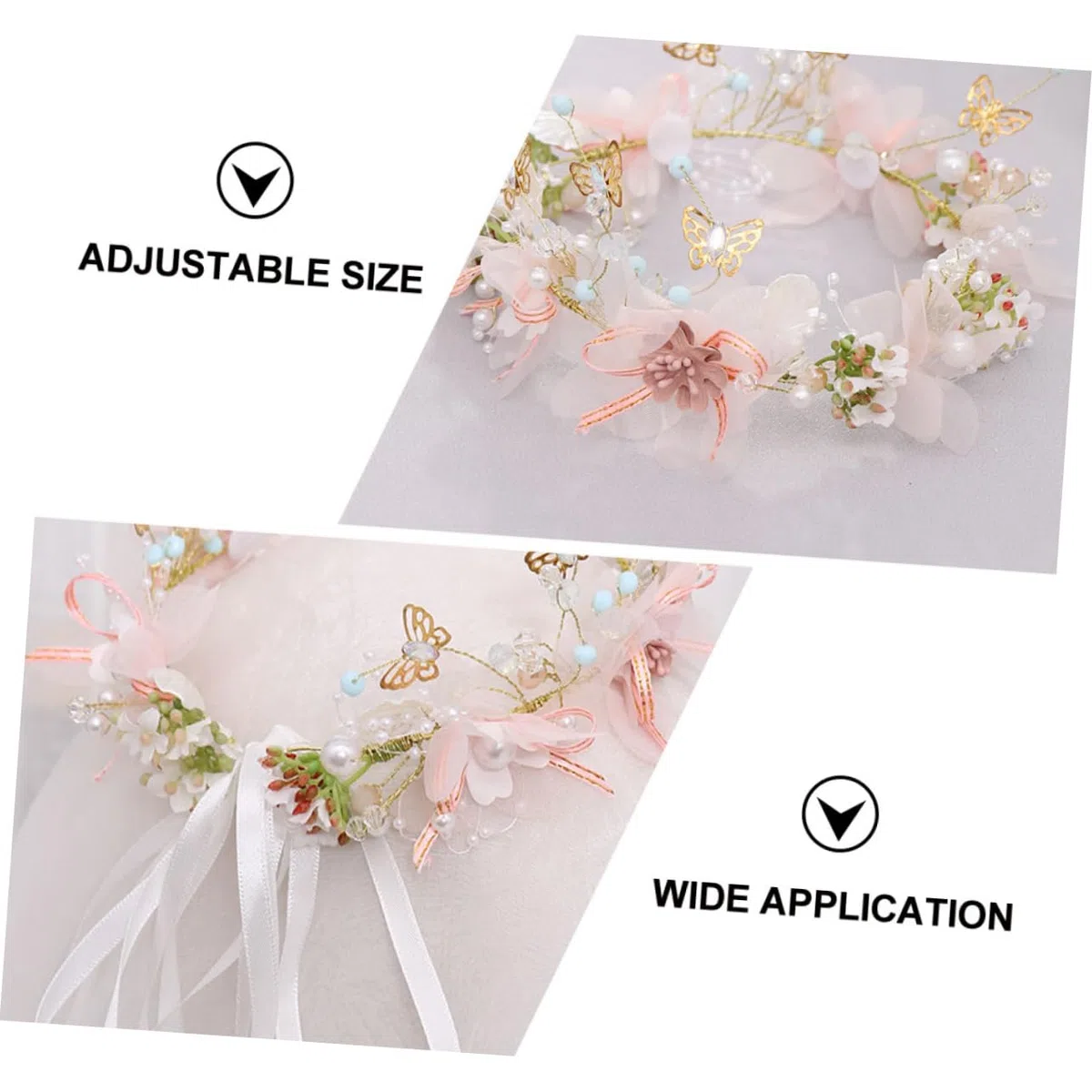 FRCOLOR 3stücke Braut Haarkranz Blumen Für Farbige Blumenwreath Als Haaraccessoire Für Strand Festival Fotografie Und Feiern Langlebig Und Rutschfest