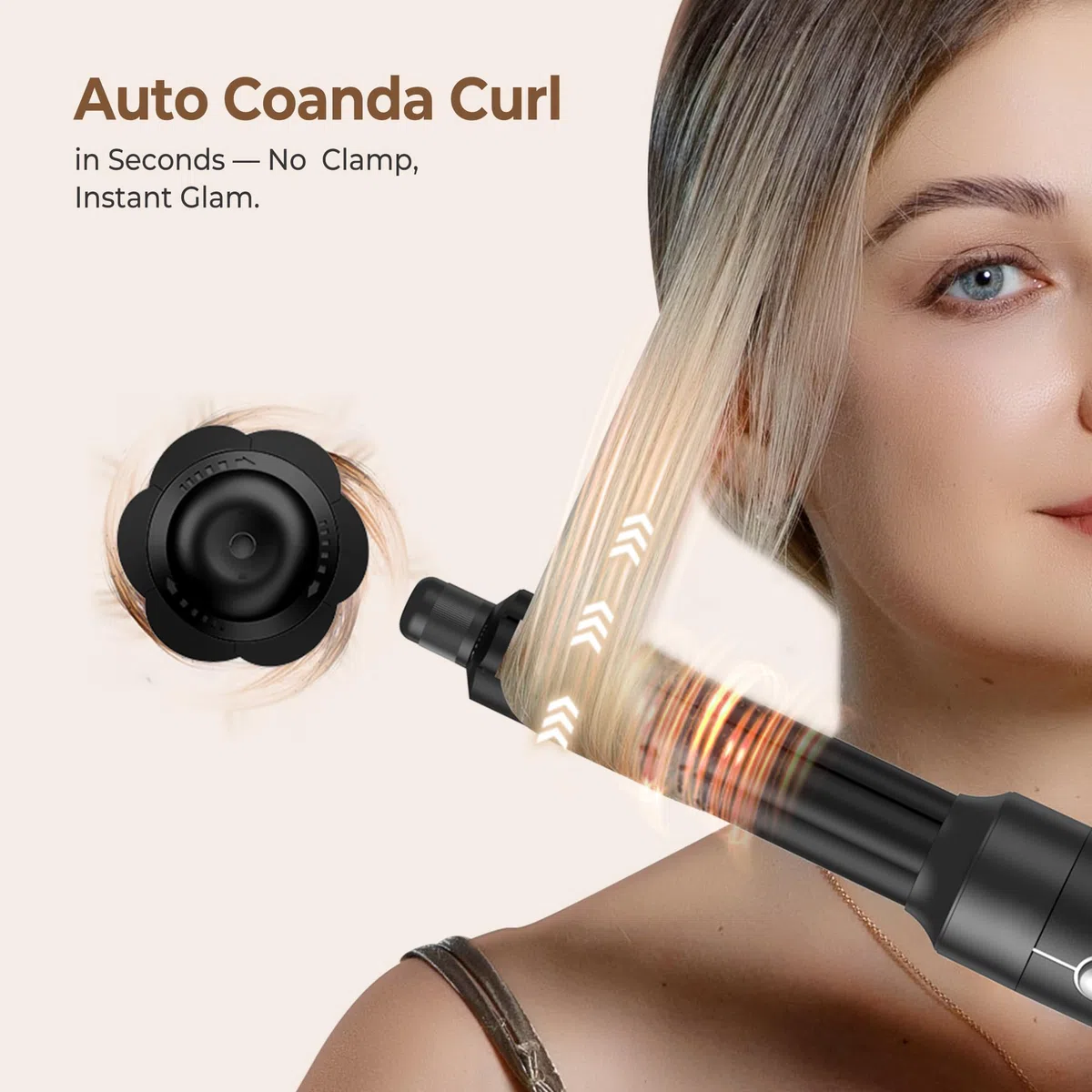 UKLISS Airstyler 7-in-1 Pro, Hair Dryer & Haarstyler mit Lockenstab Automatisch, Föhnbürste, Diffusor, Haarglätter, Rundbürste, Warmluftbürste, Haarstyling Geräte Set für Locken, Glätten, Föhnen
