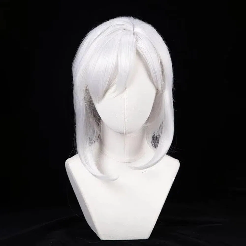 Haarpflege Weiße Kurze Glatte Haarperücke Für Party Cosplay Perücken